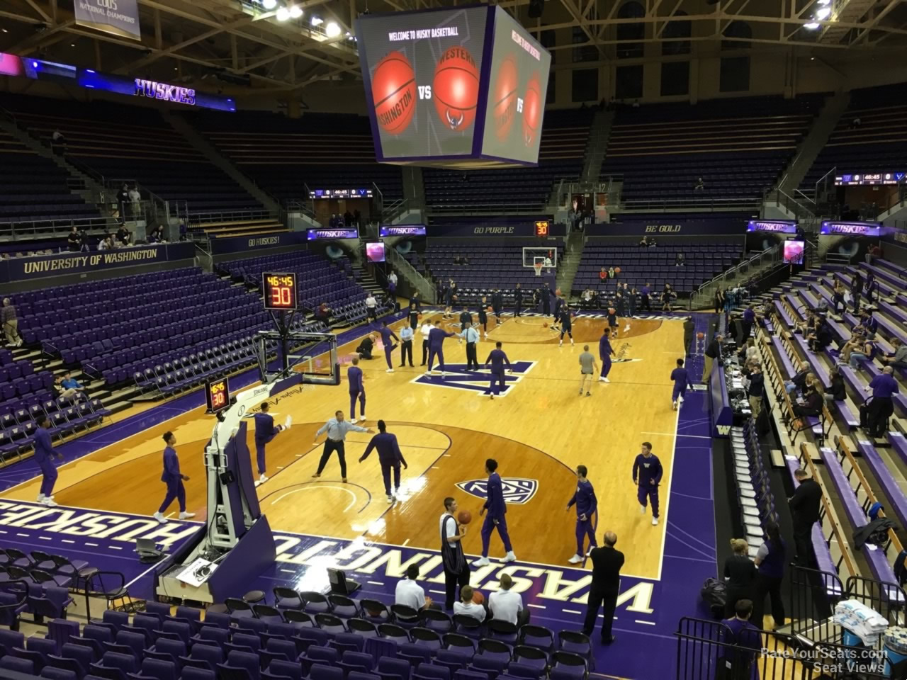 section 4, row 10 seat view  - alaska airlines arena