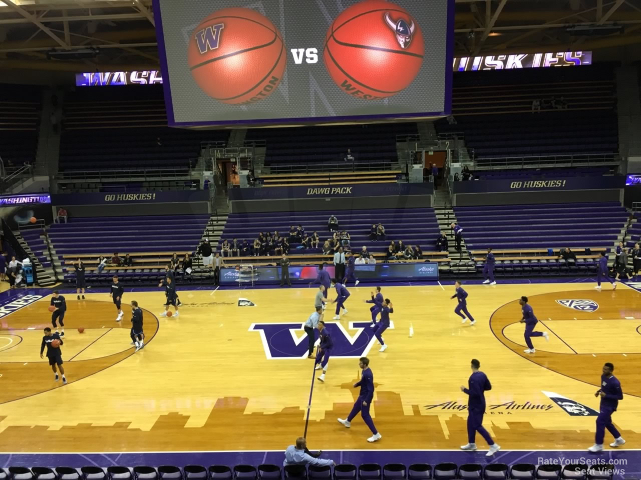 section 8, row 10 seat view  - alaska airlines arena