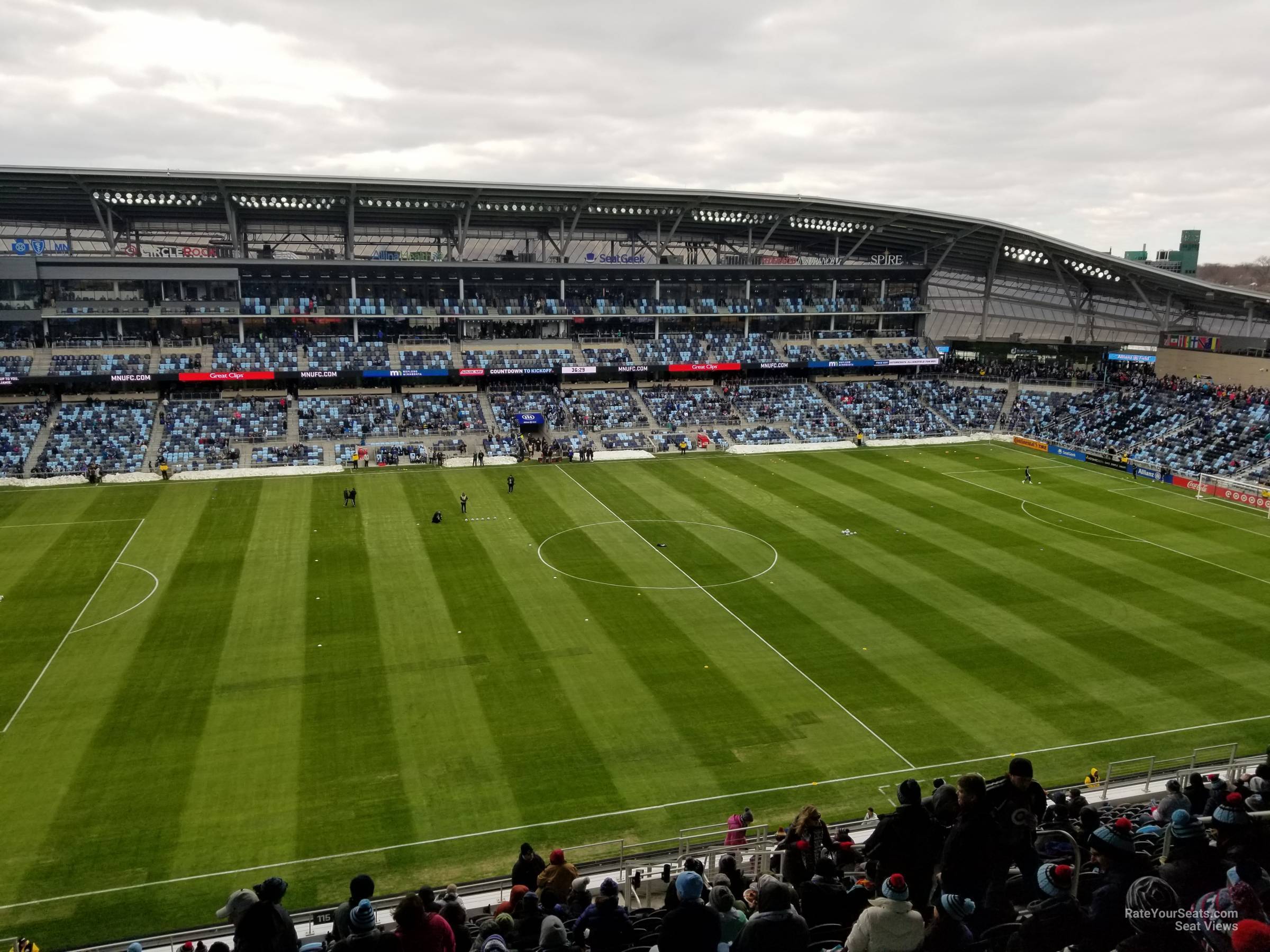 section 115, row 21 seat view  - allianz field
