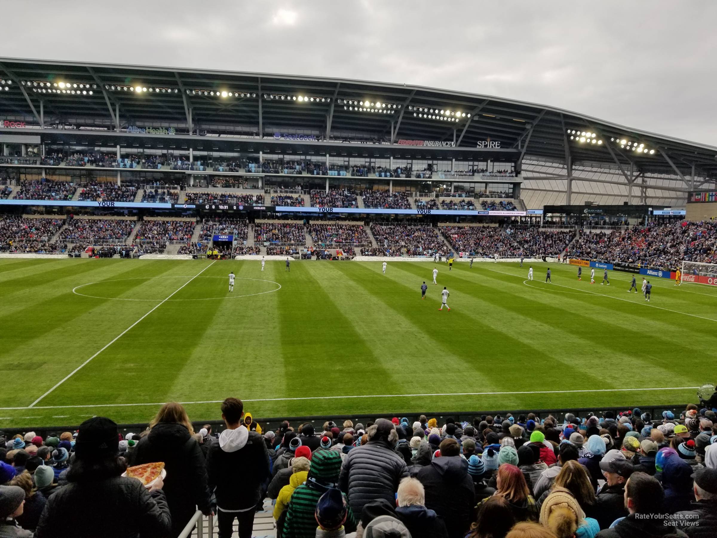 section 12, row 18 seat view  - allianz field