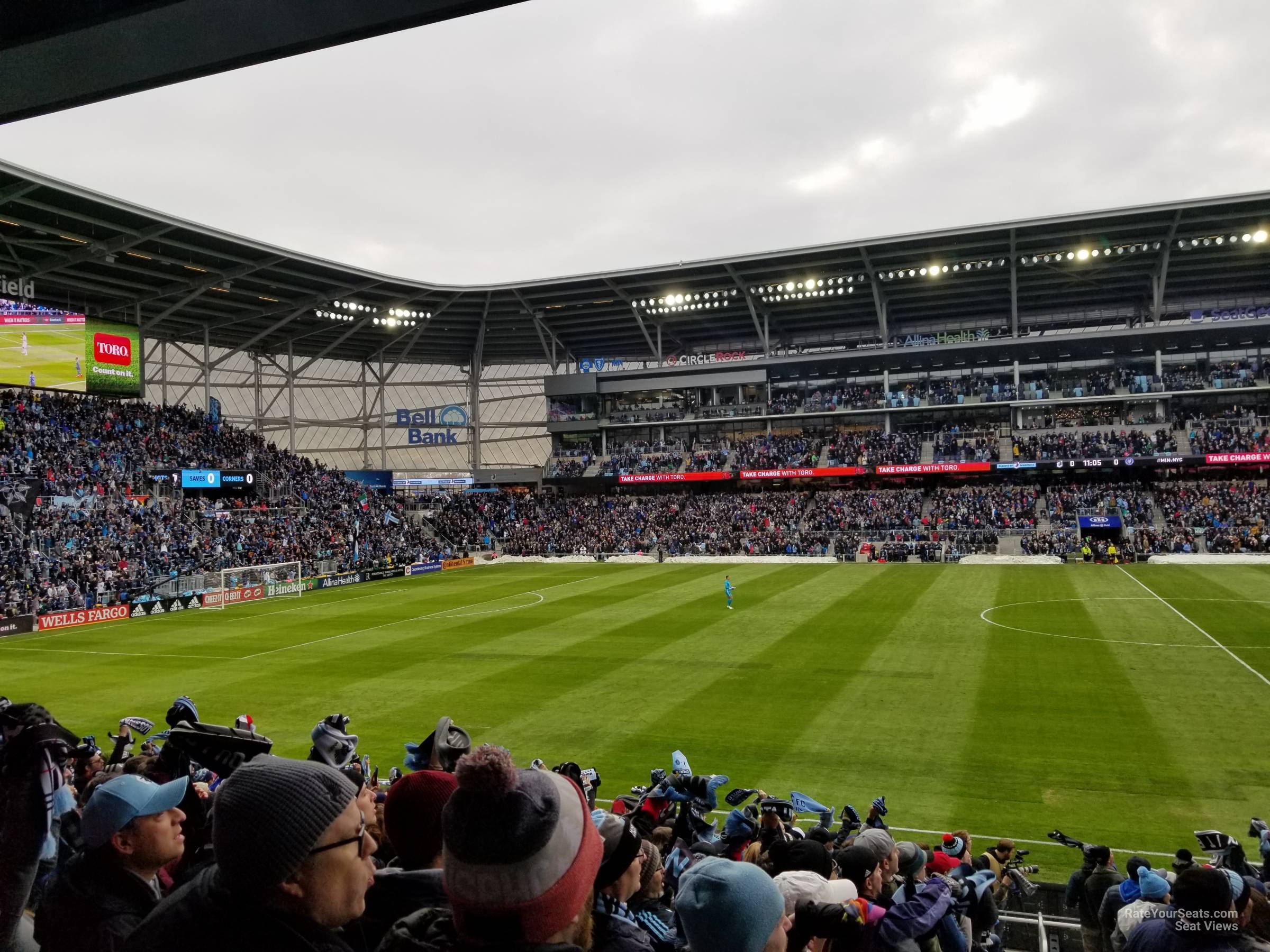 section 14, row 18 seat view  - allianz field