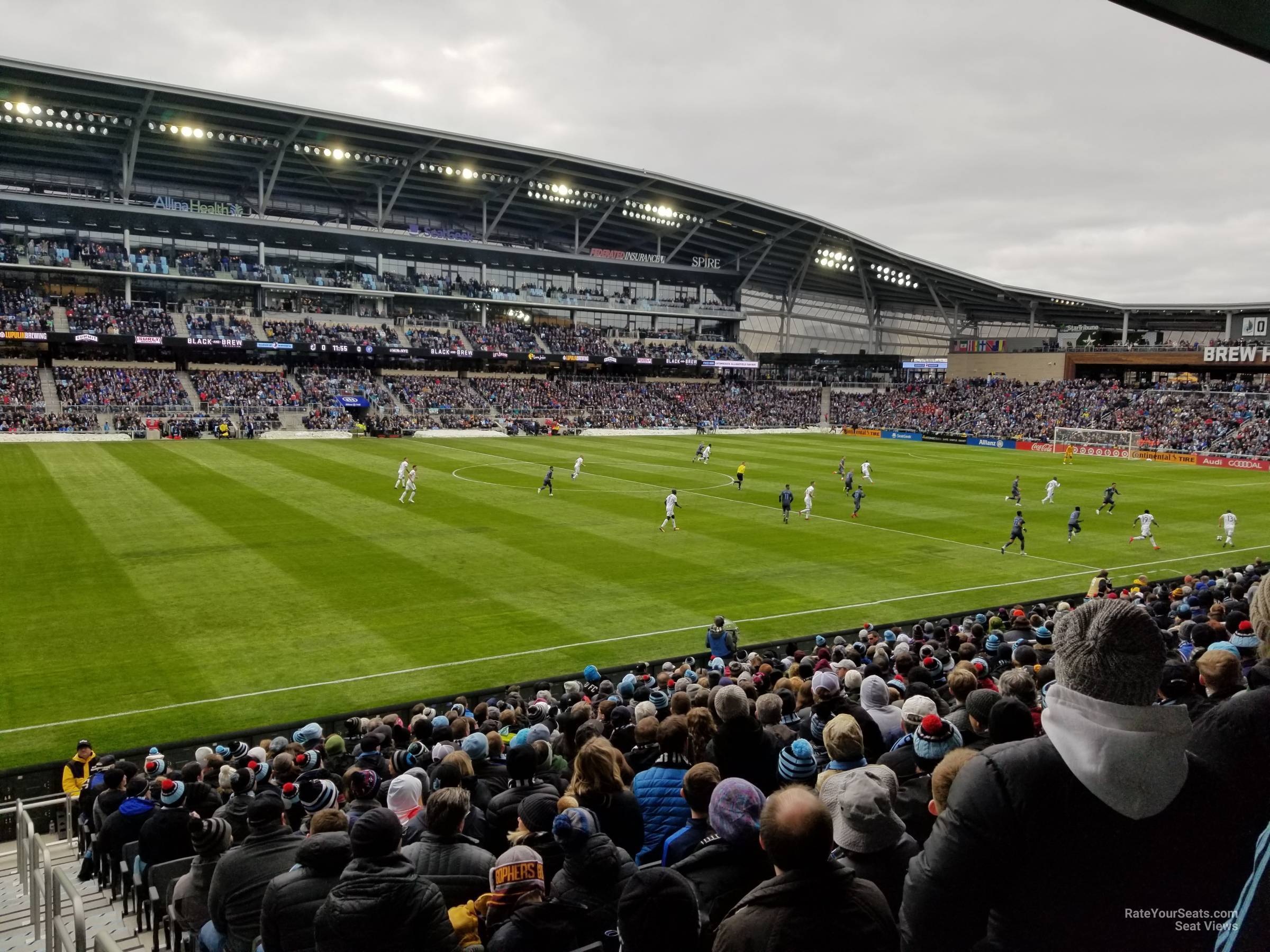 section 16, row 18 seat view  - allianz field