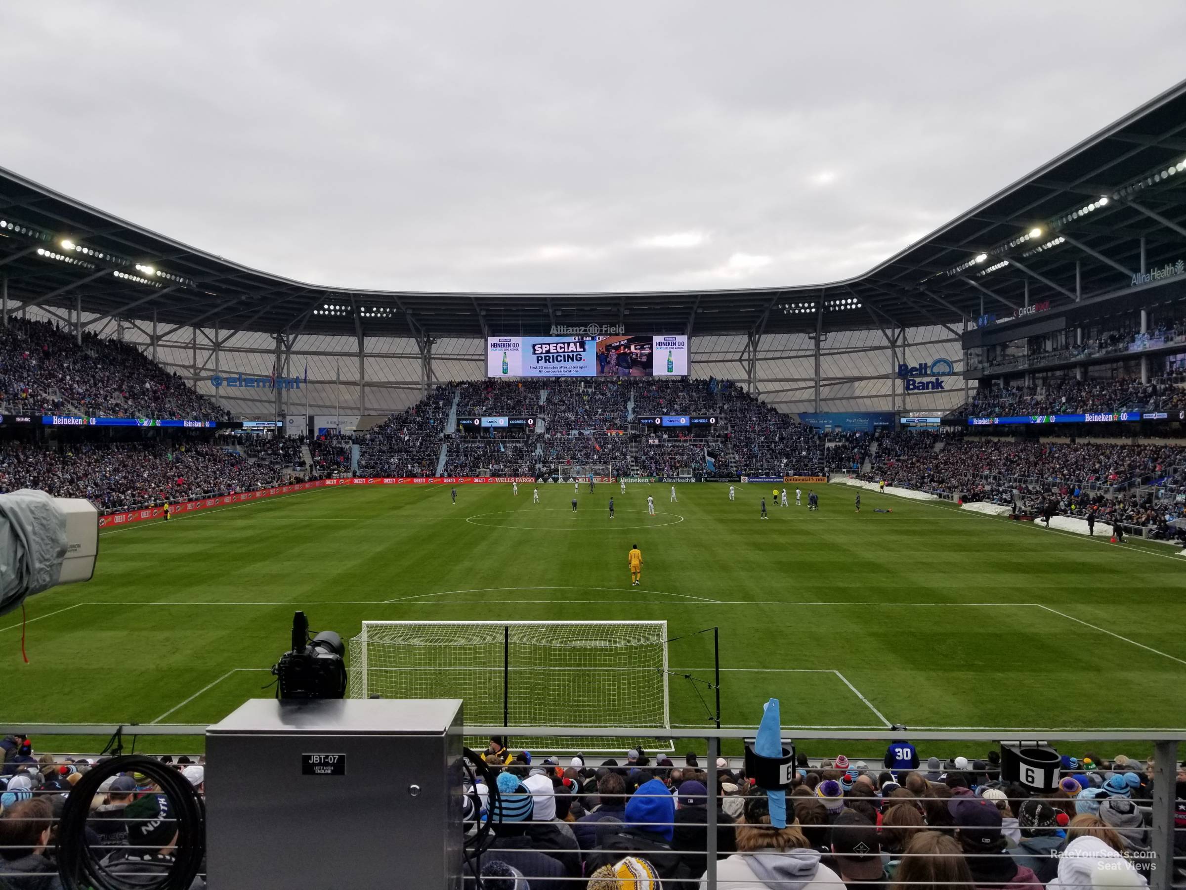 section 3, row 20 seat view  - allianz field