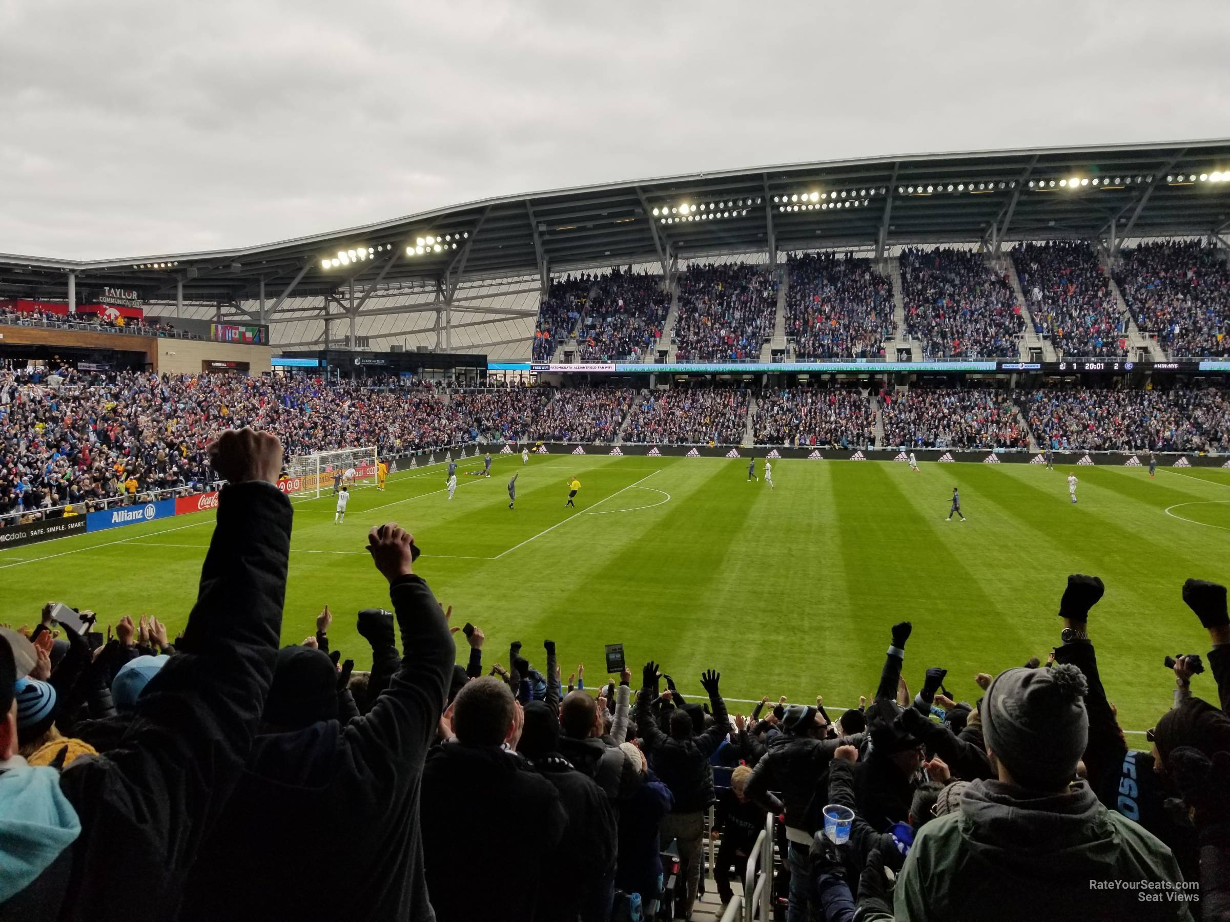 section 34, row 18 seat view  - allianz field