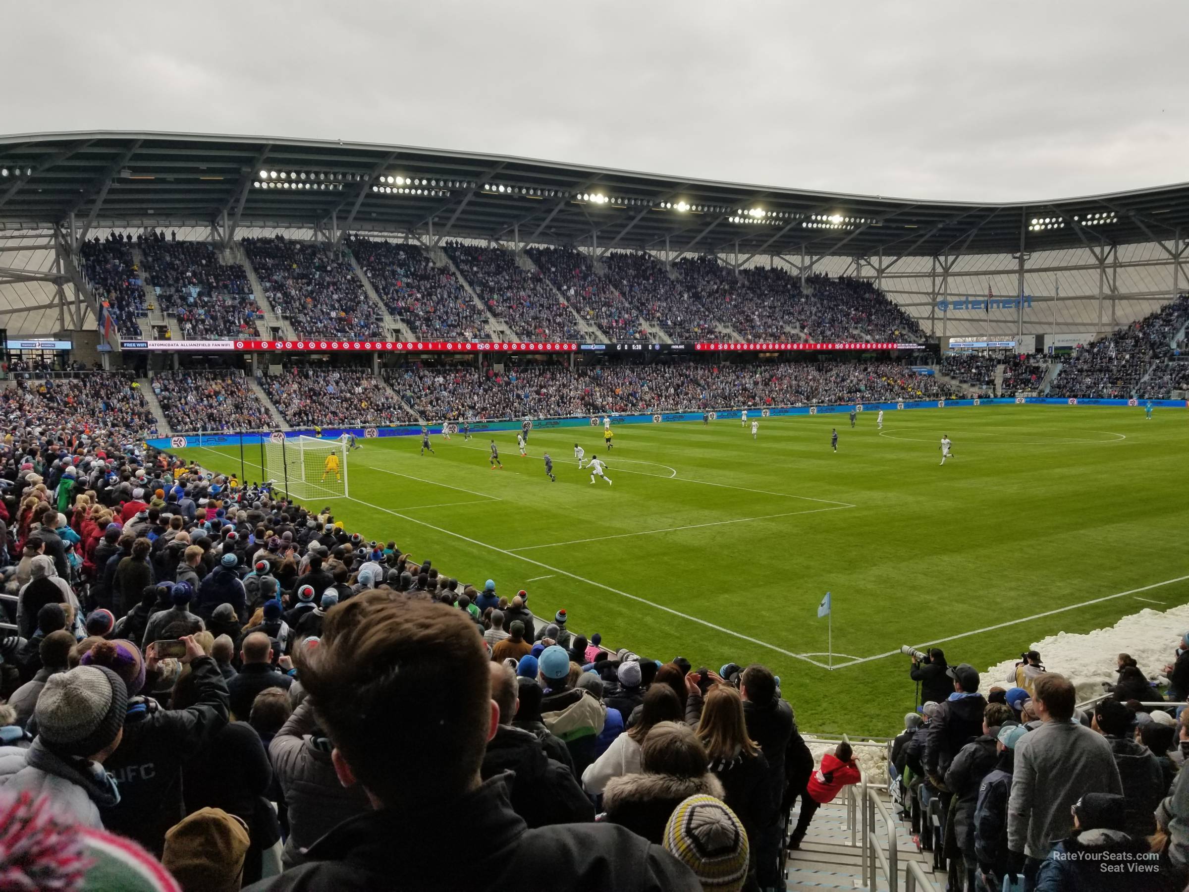 section 37, row 18 seat view  - allianz field