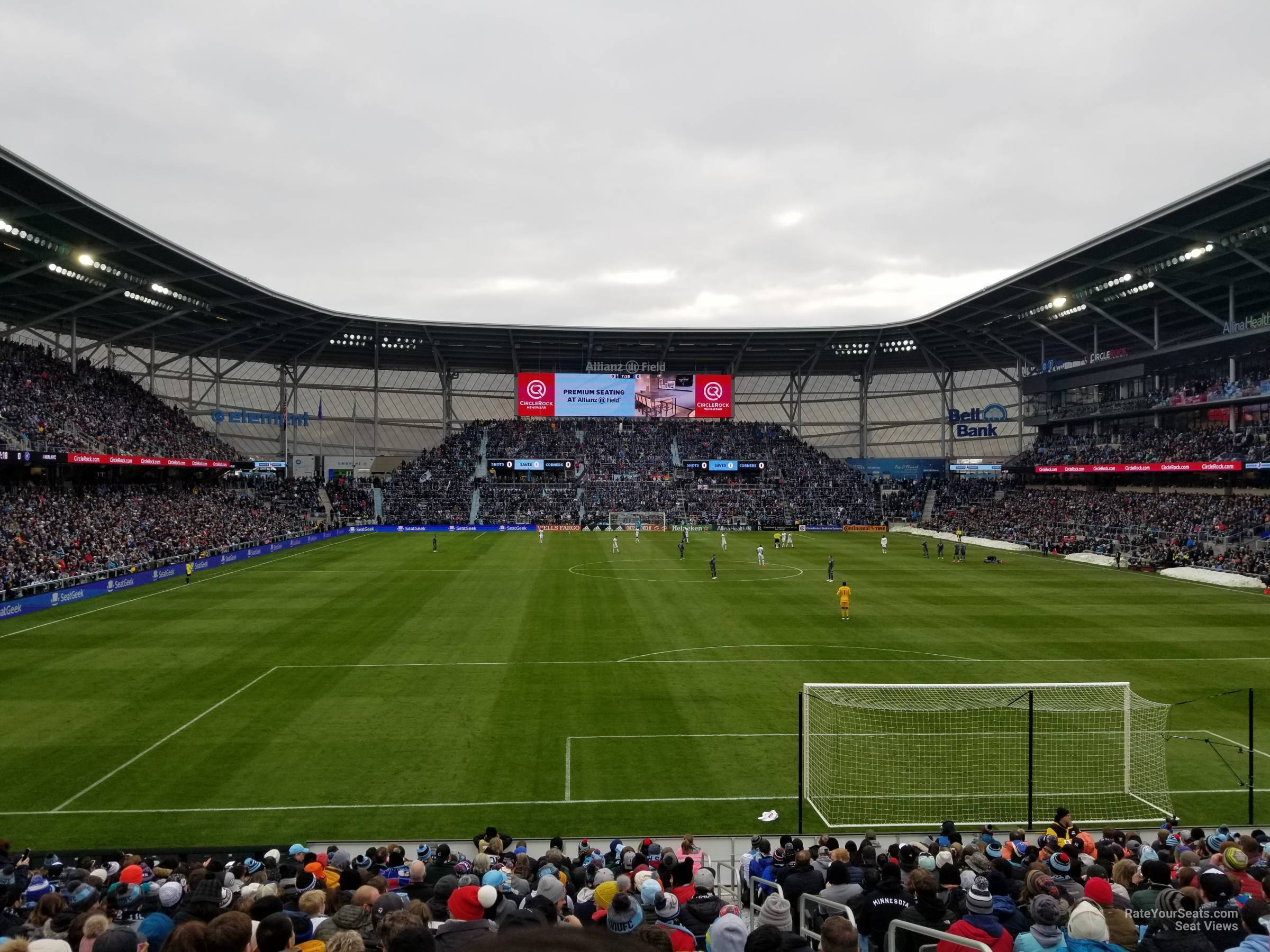 section 4, row 20 seat view  - allianz field