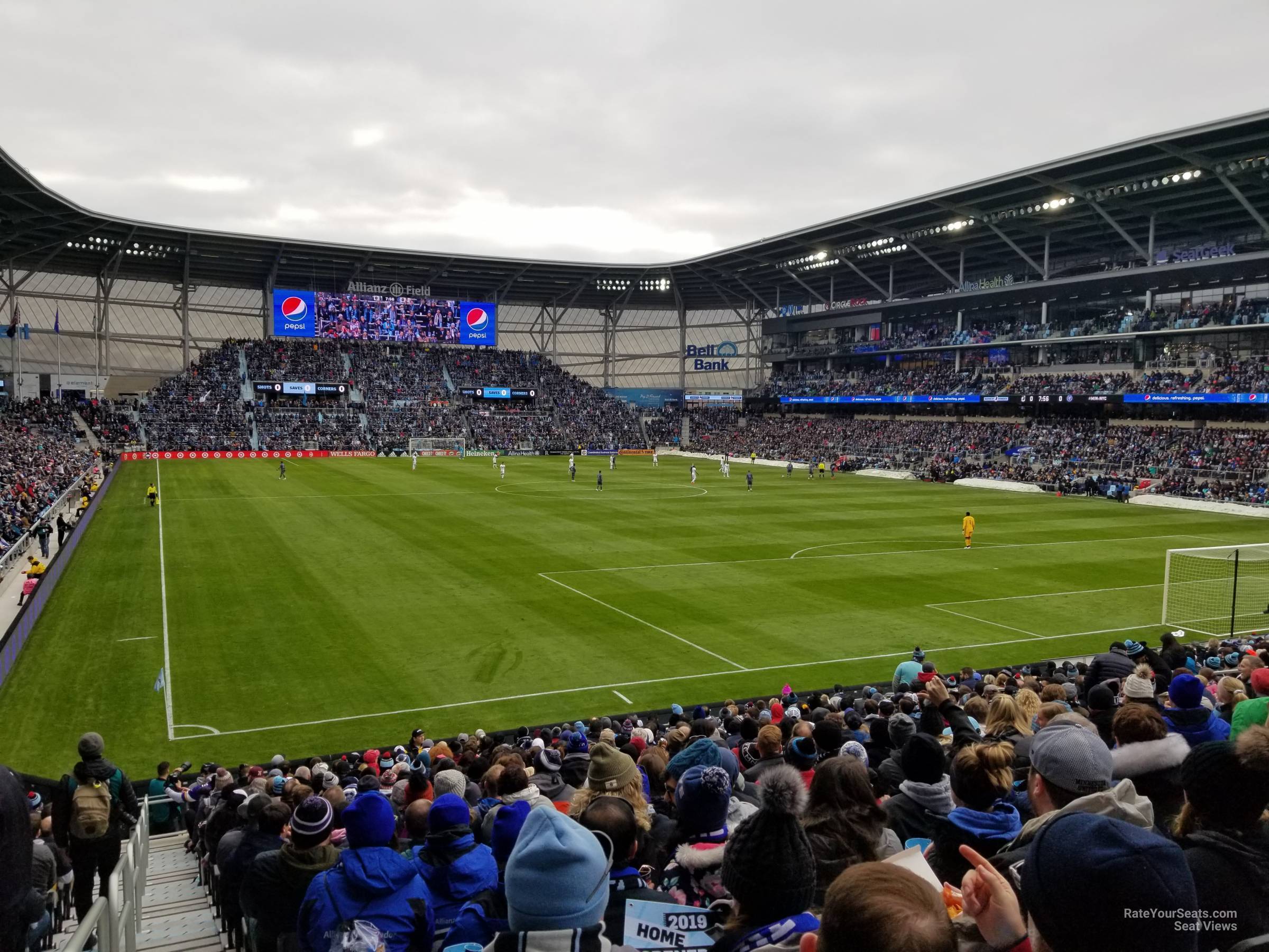 section 6, row 20 seat view  - allianz field