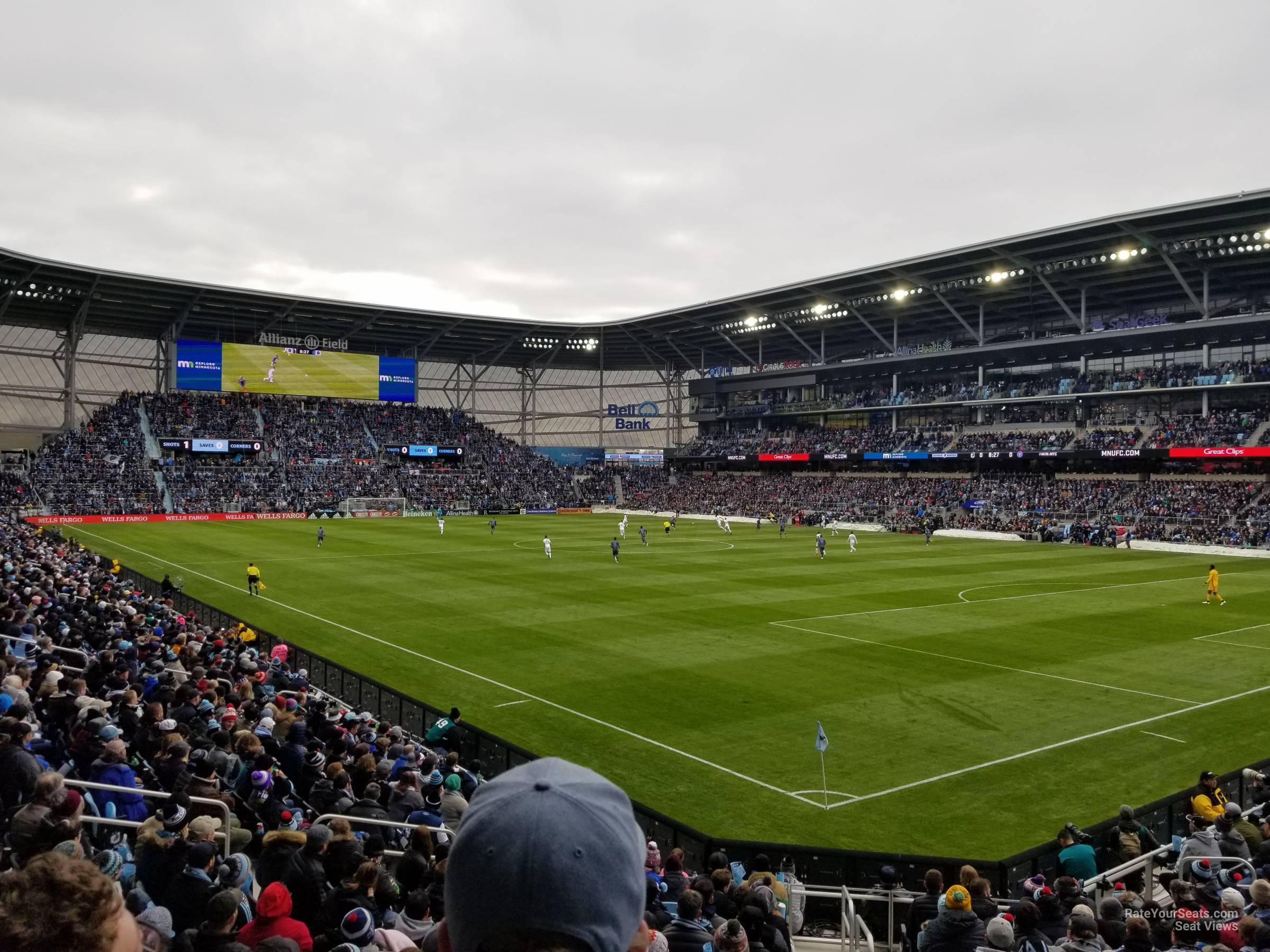 section 8, row 18 seat view  - allianz field