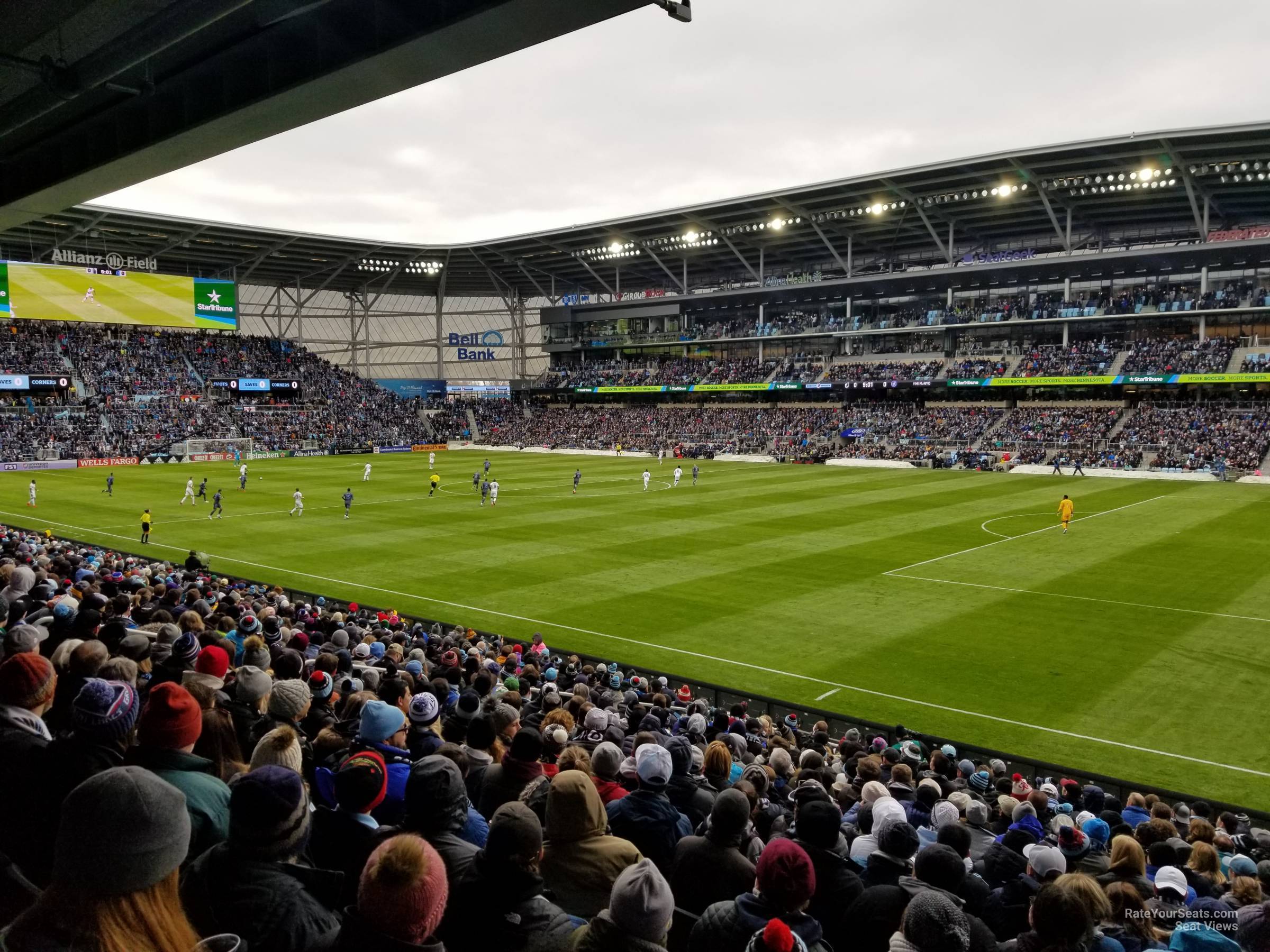 section 9, row 18 seat view  - allianz field
