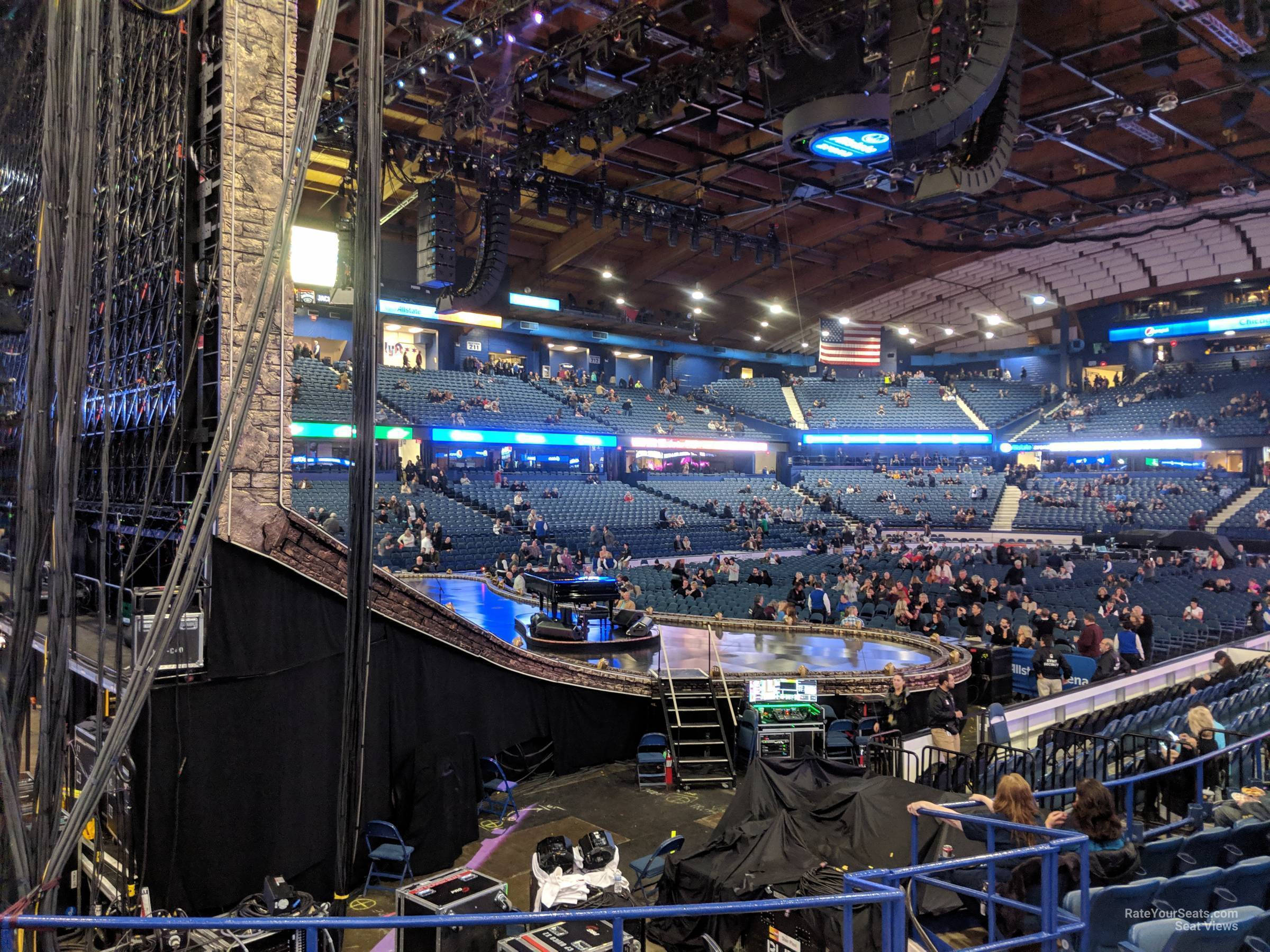 section 105, row j seat view  for concert - allstate arena