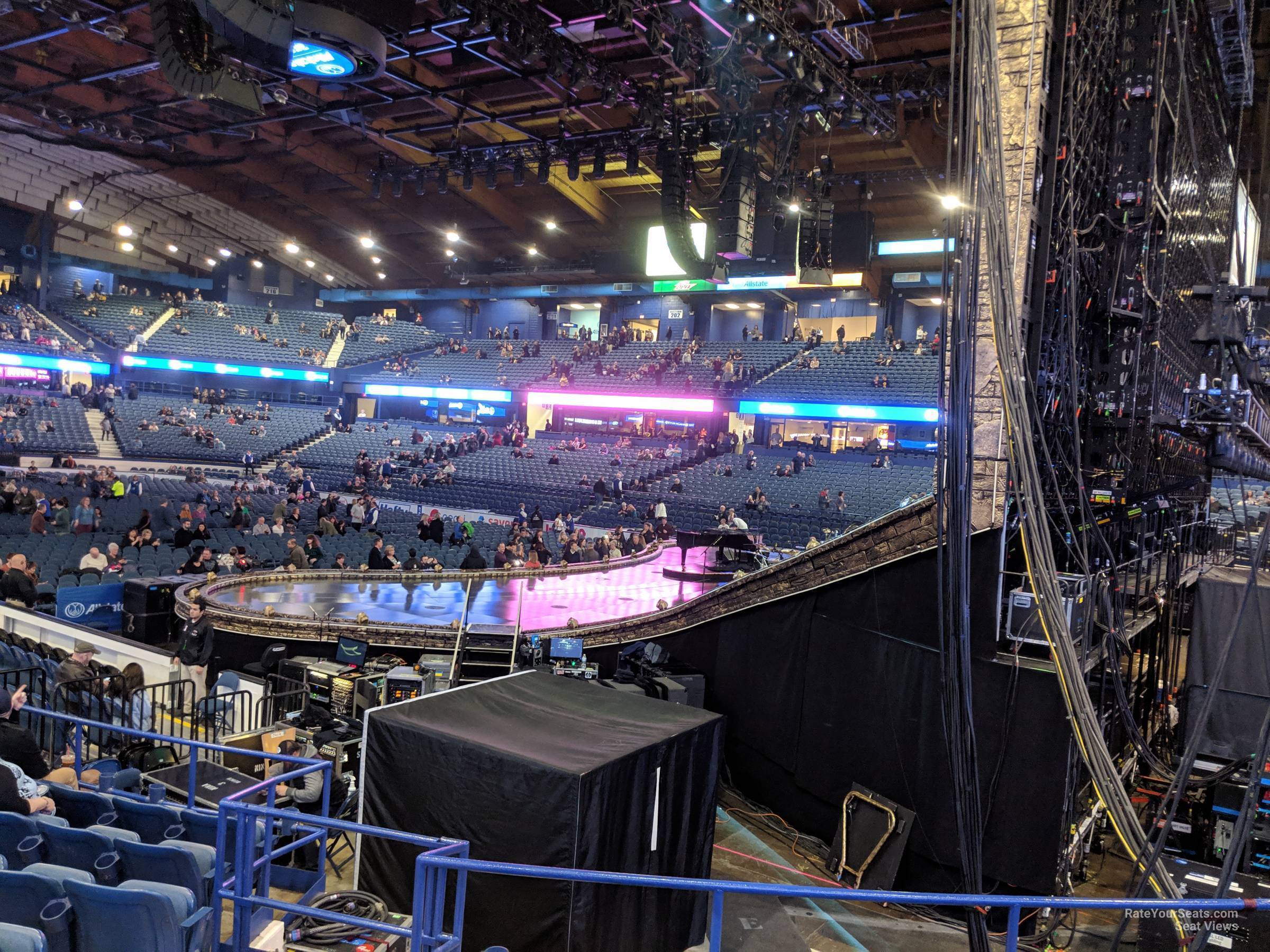 section 108, row k seat view  for concert - allstate arena
