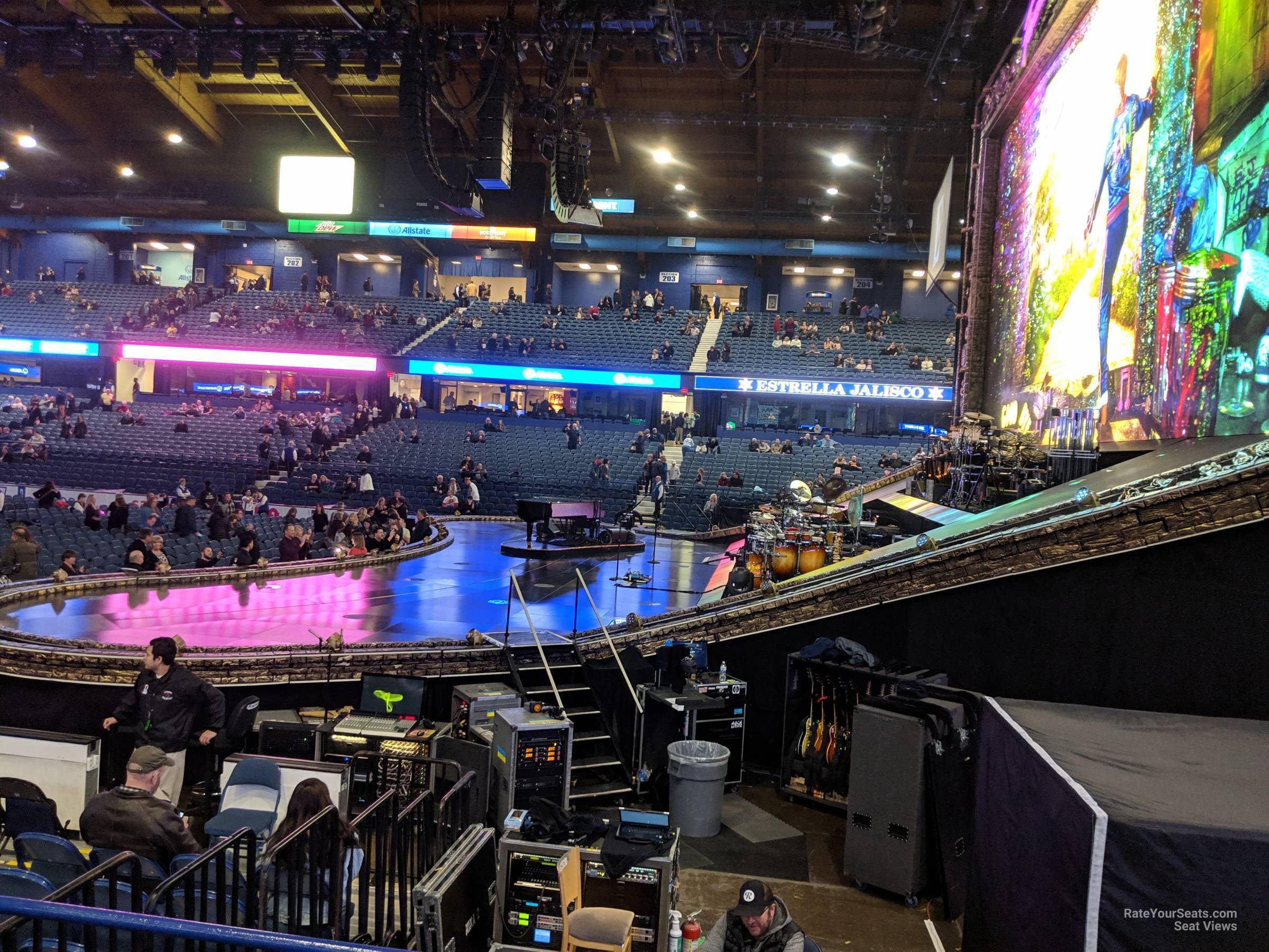 section 109, row d seat view  for concert - allstate arena