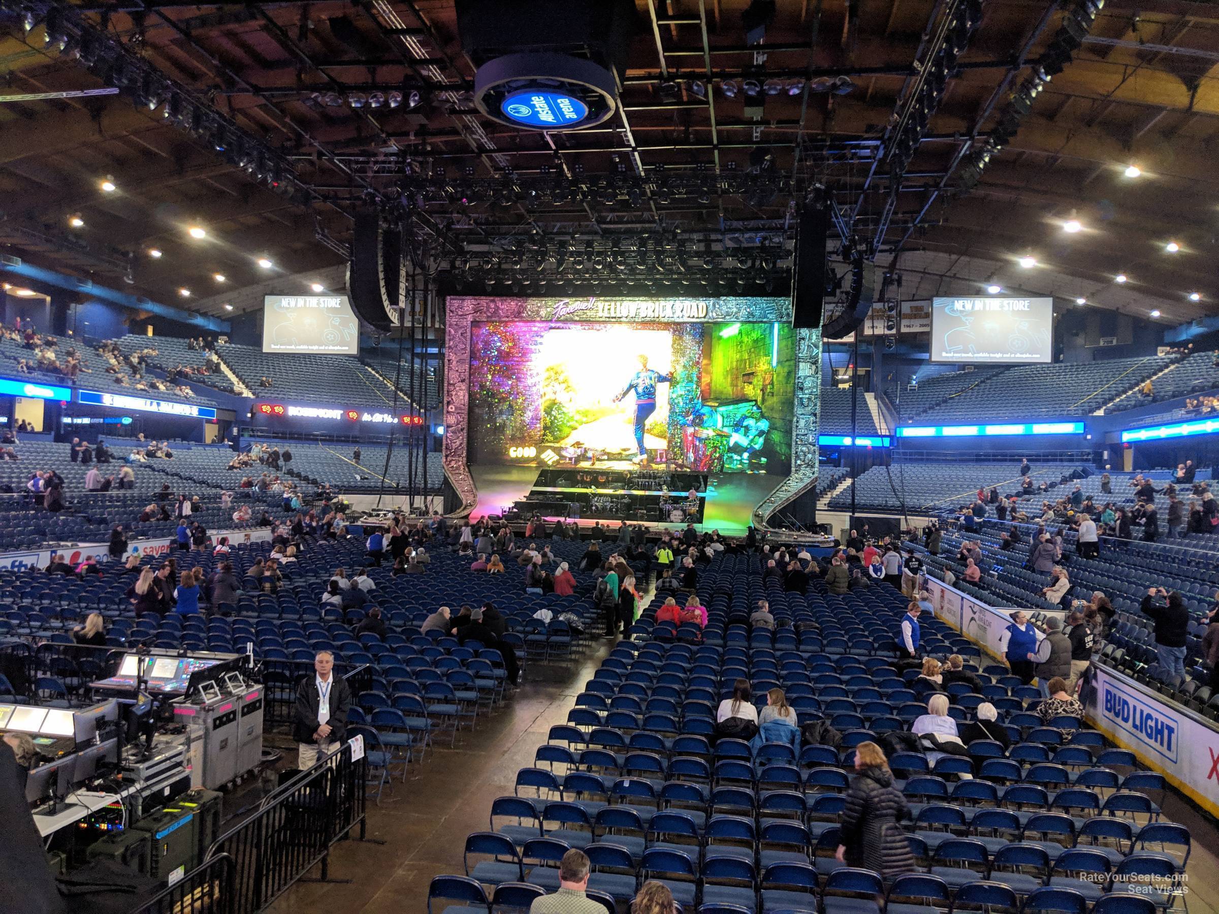 section 114, row d seat view  for concert - allstate arena