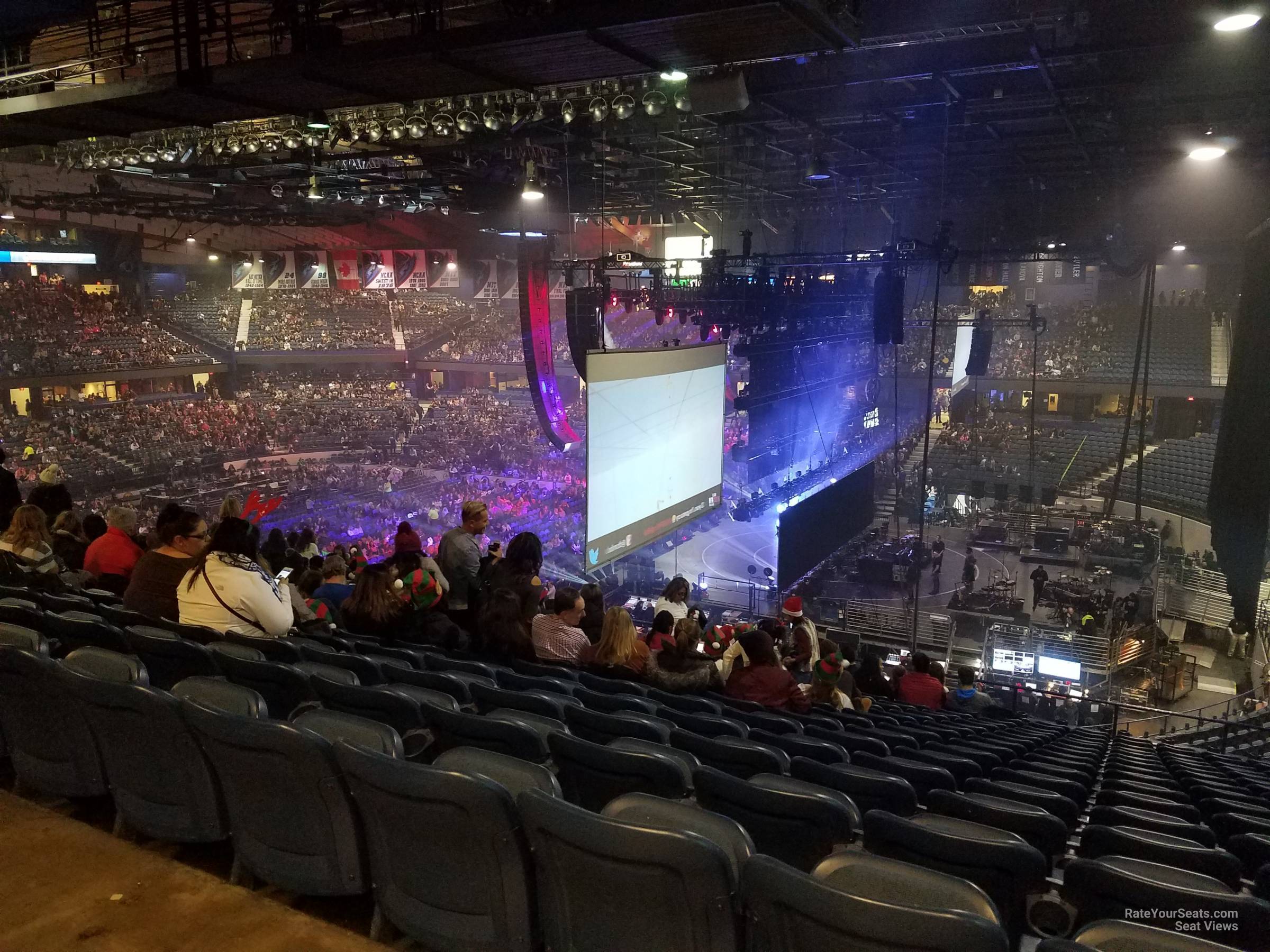 section 208, row p seat view  for concert - allstate arena