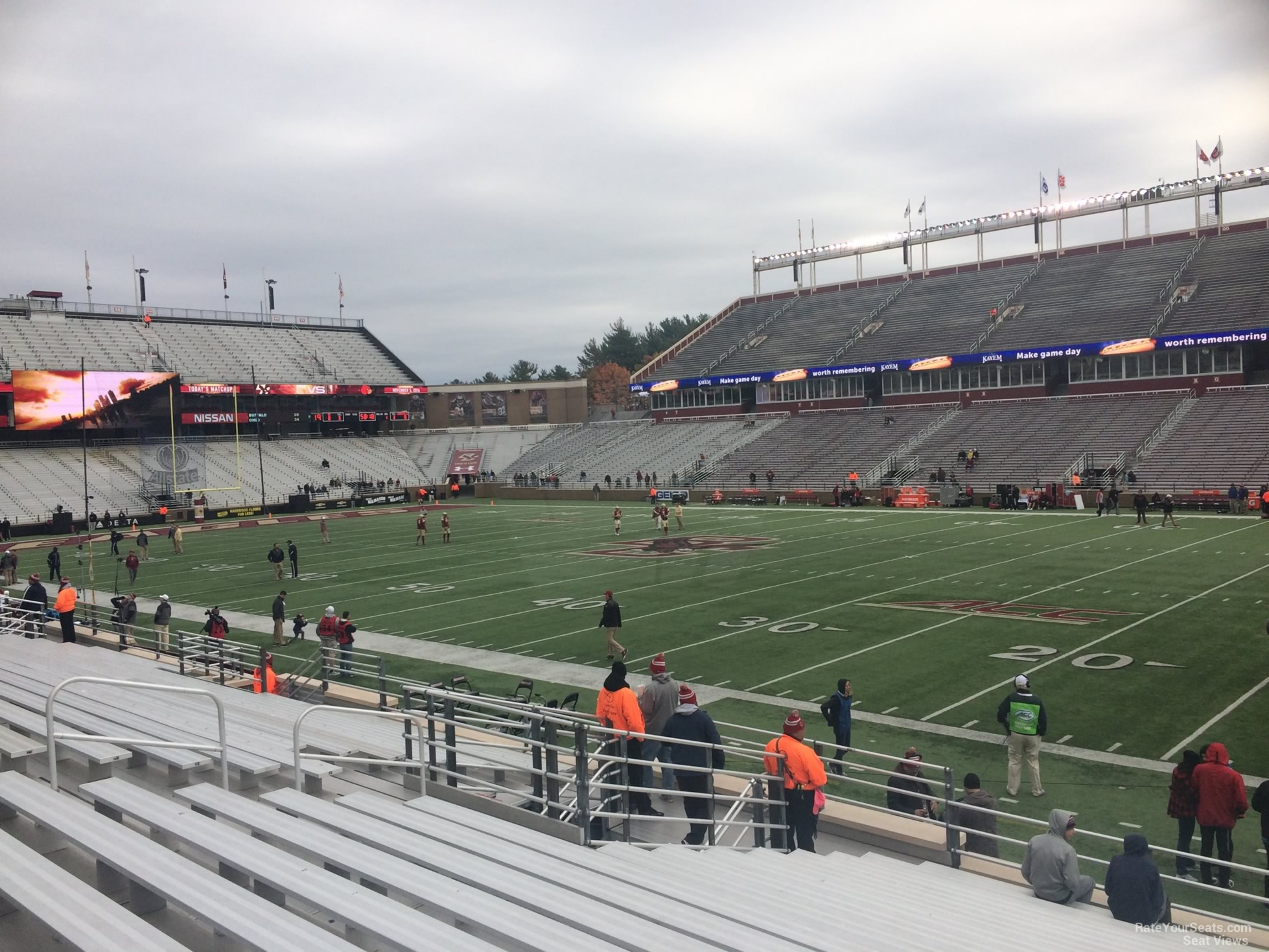section f, row 20 seat view  - alumni stadium