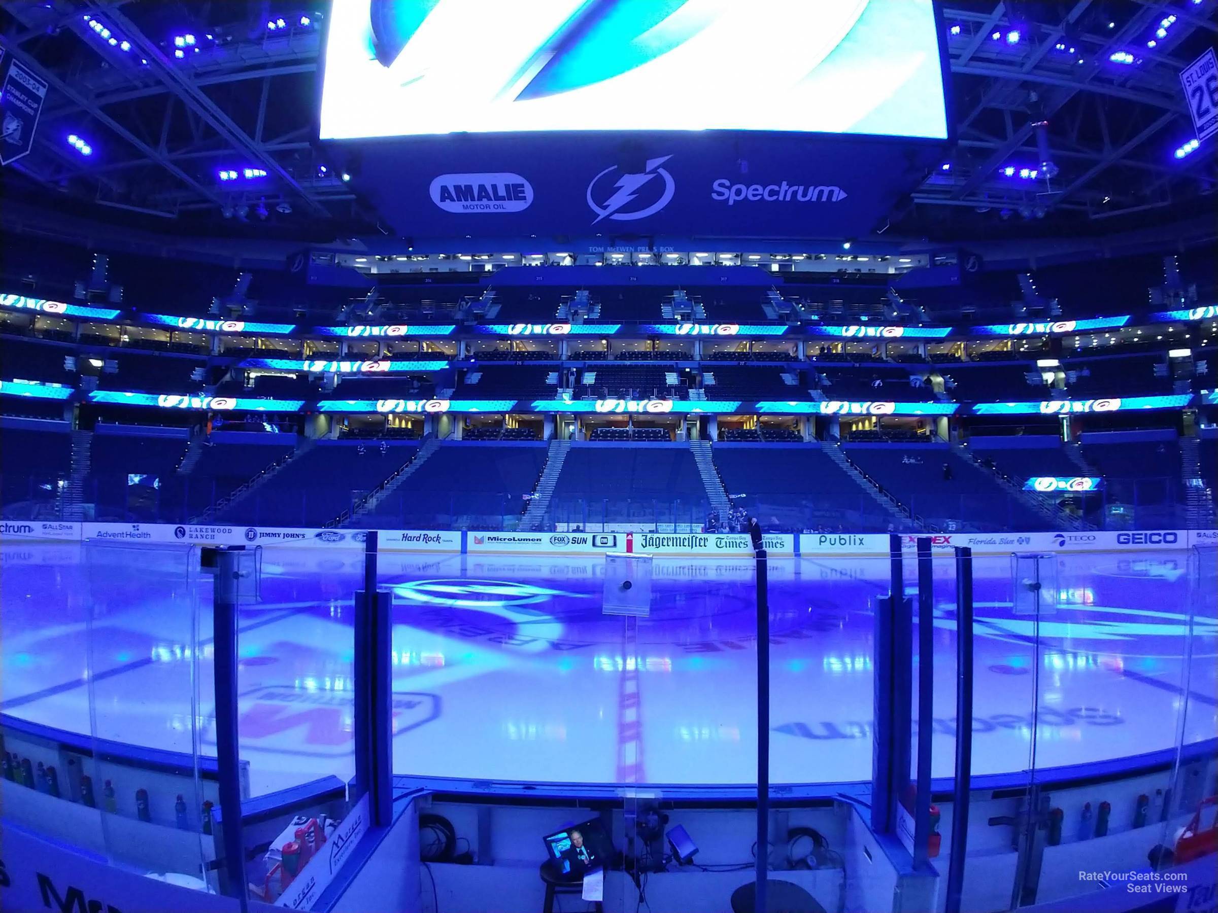 Section 101 at Amalie Arena - Tampa Bay Lightning - RateYourSeats.com