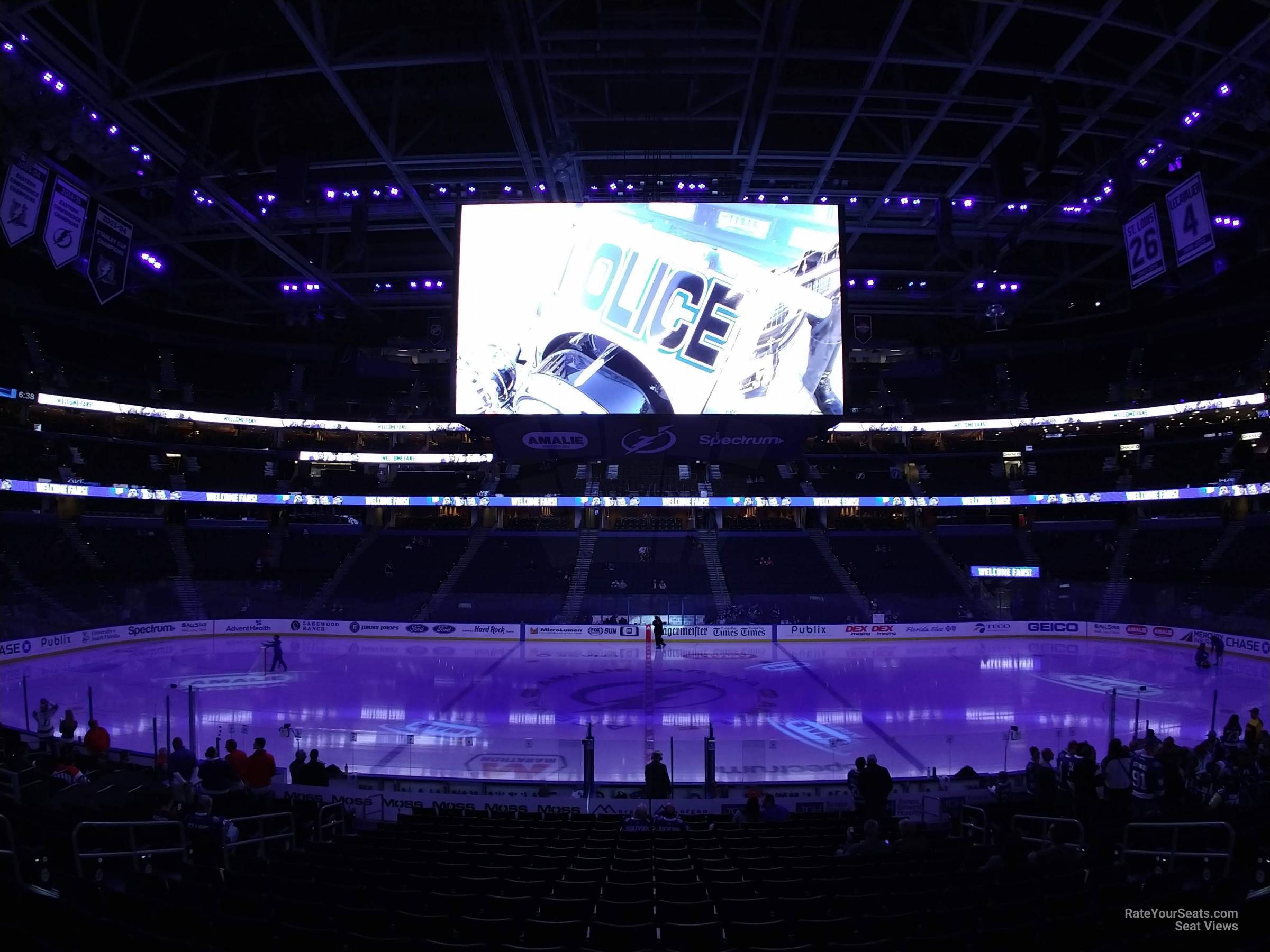 Section 101 at Amalie Arena - Tampa Bay Lightning - RateYourSeats.com