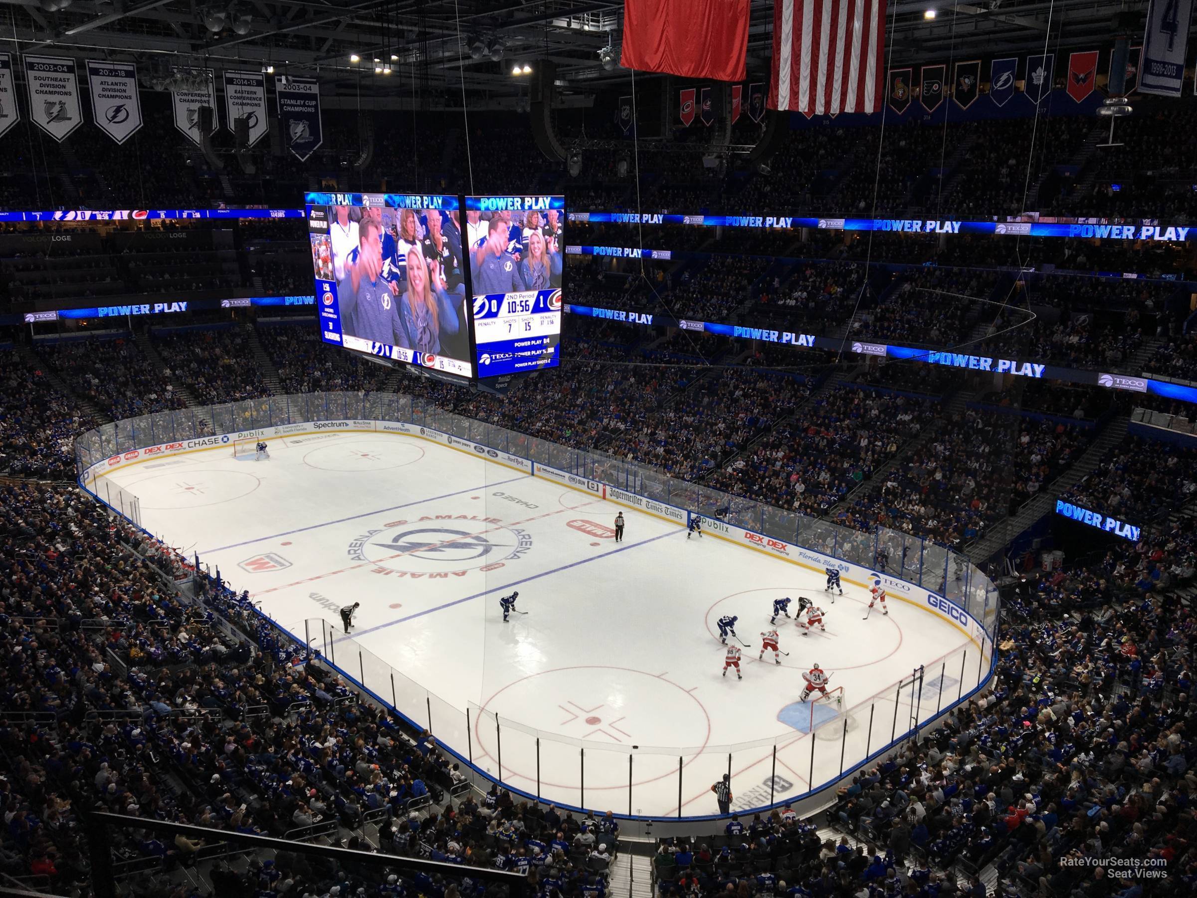 section 326, row c seat view  for hockey - amalie arena