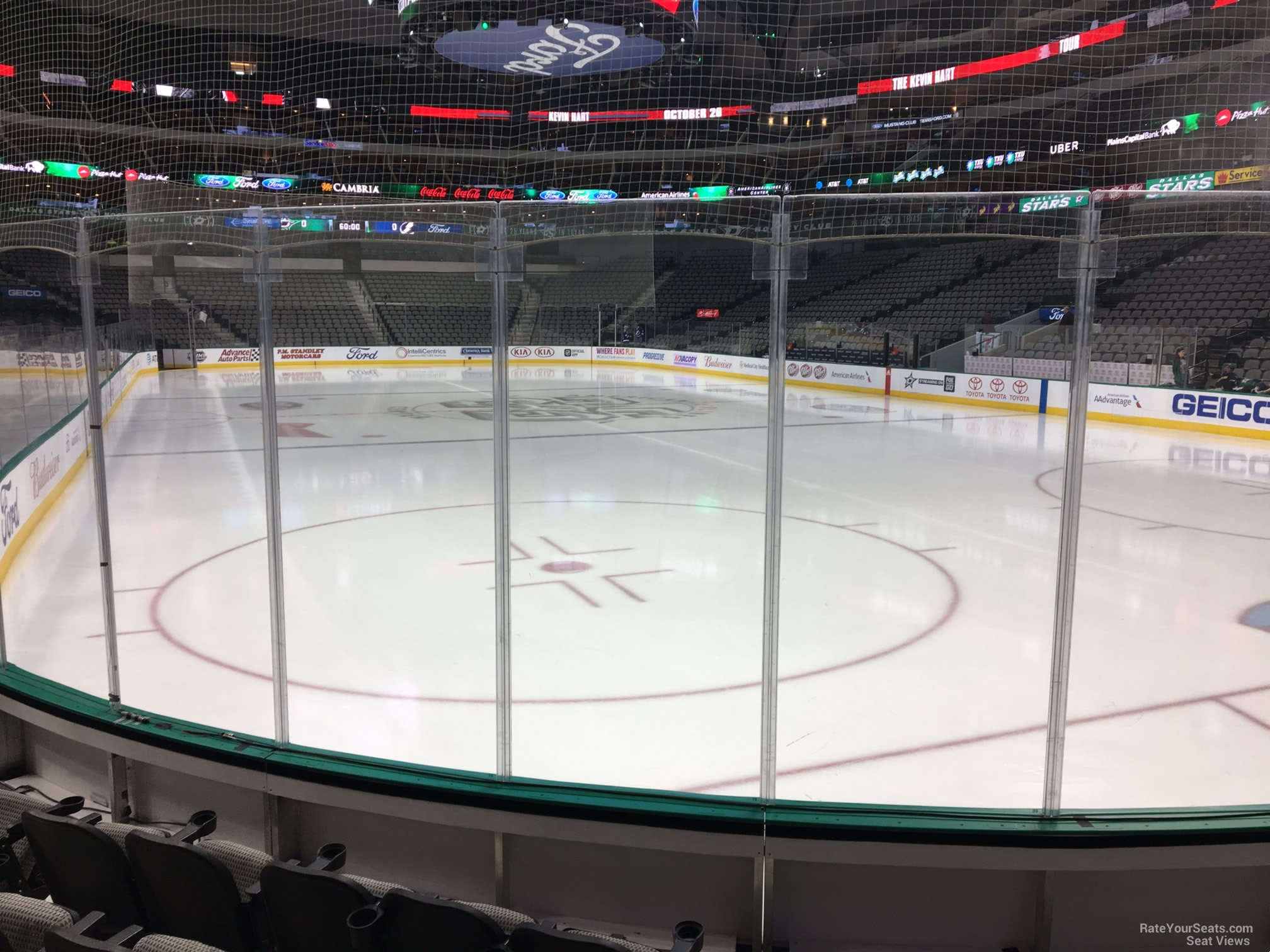 section 102, row e seat view  for hockey - american airlines center