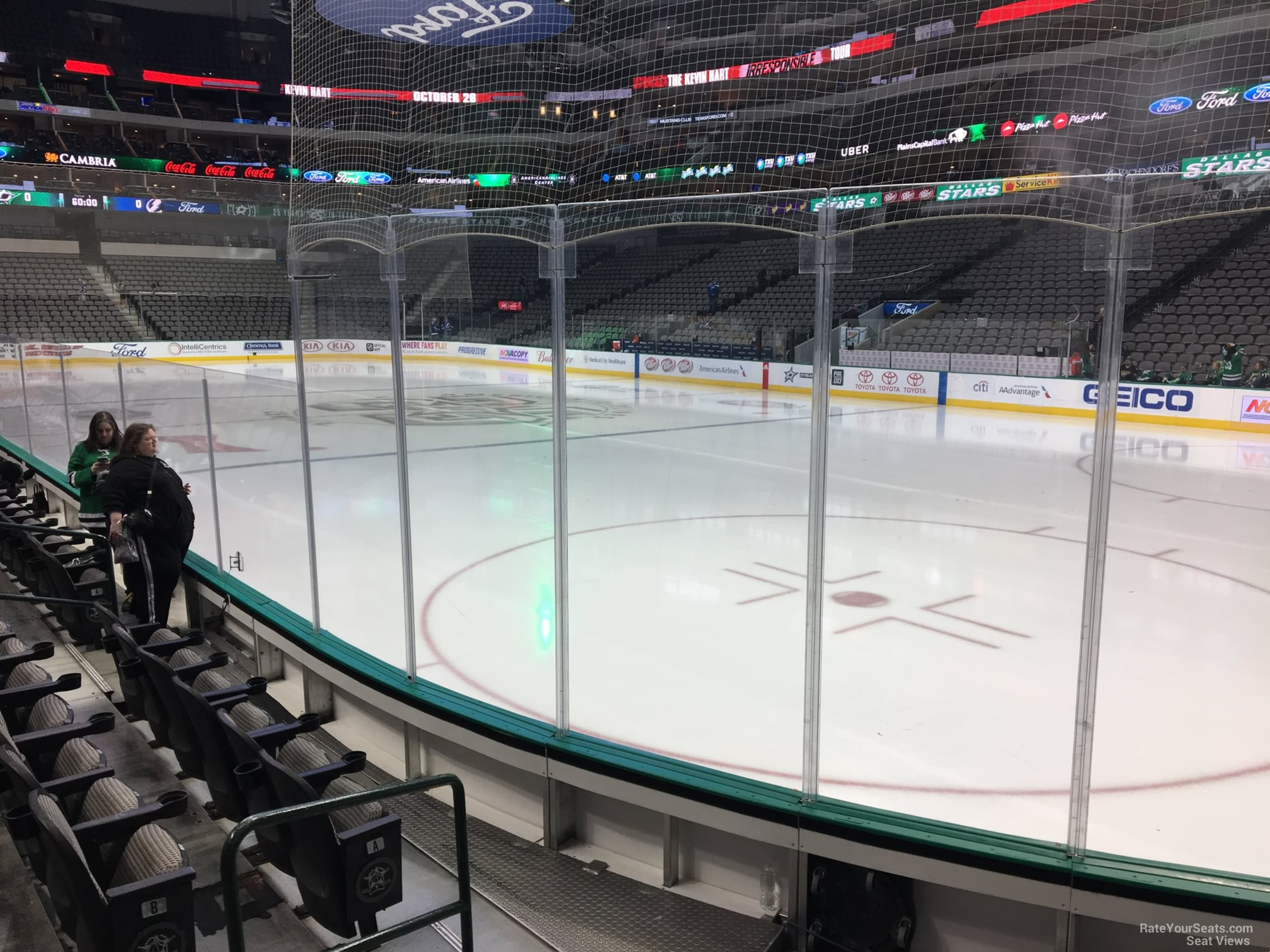 section 103, row e seat view  for hockey - american airlines center