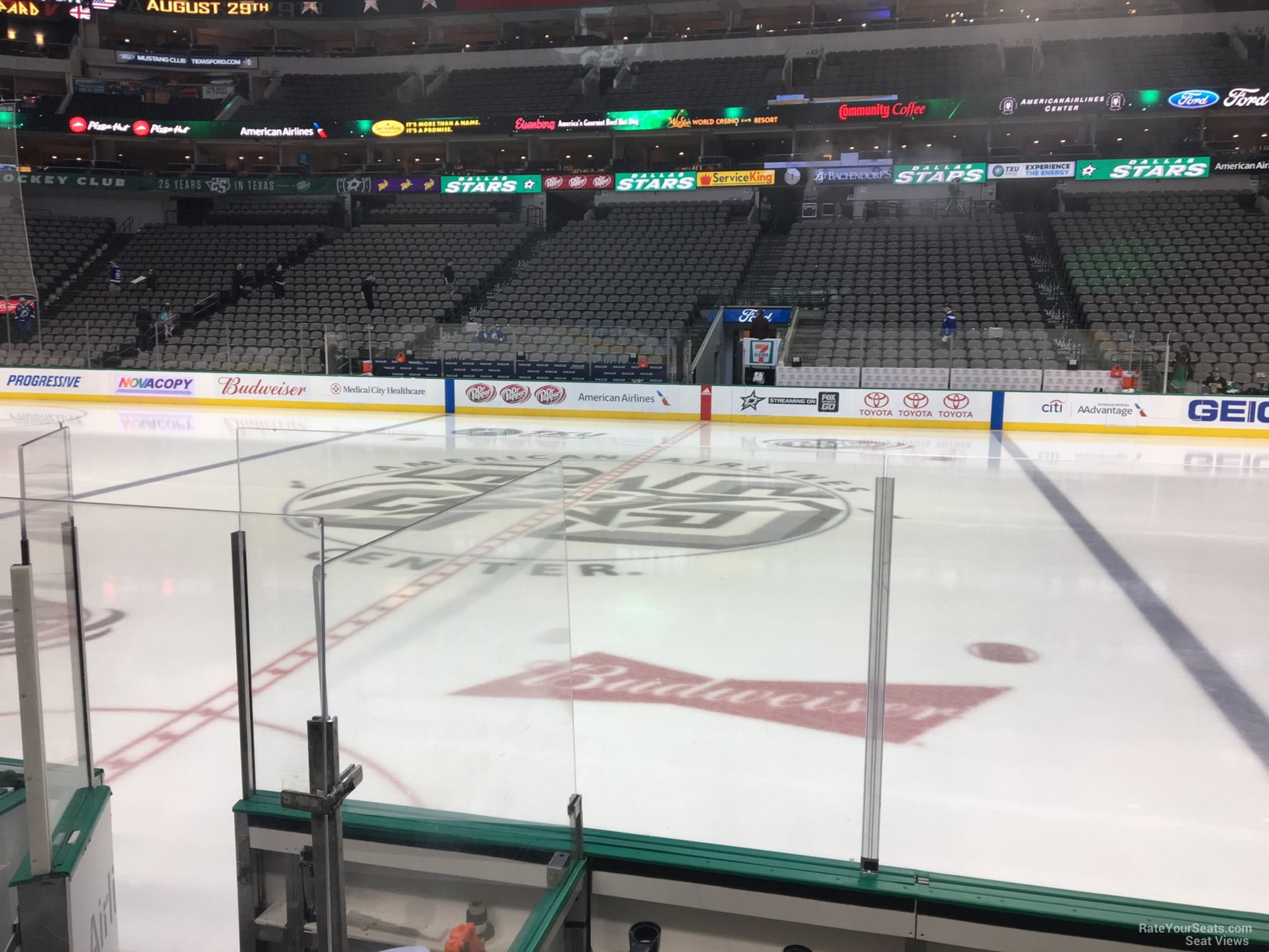 section 106, row e seat view  for hockey - american airlines center