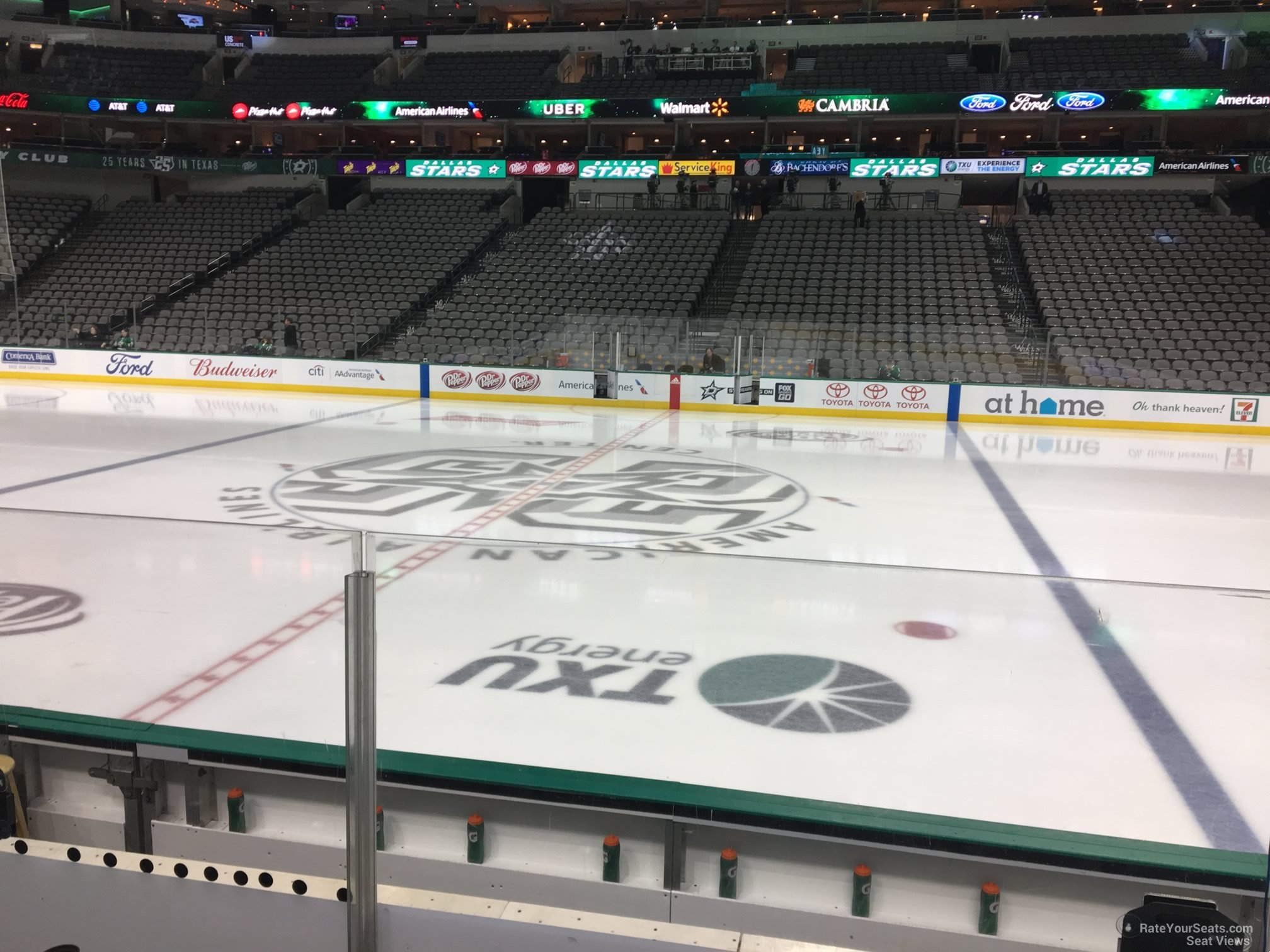 section 118, row e seat view  for hockey - american airlines center