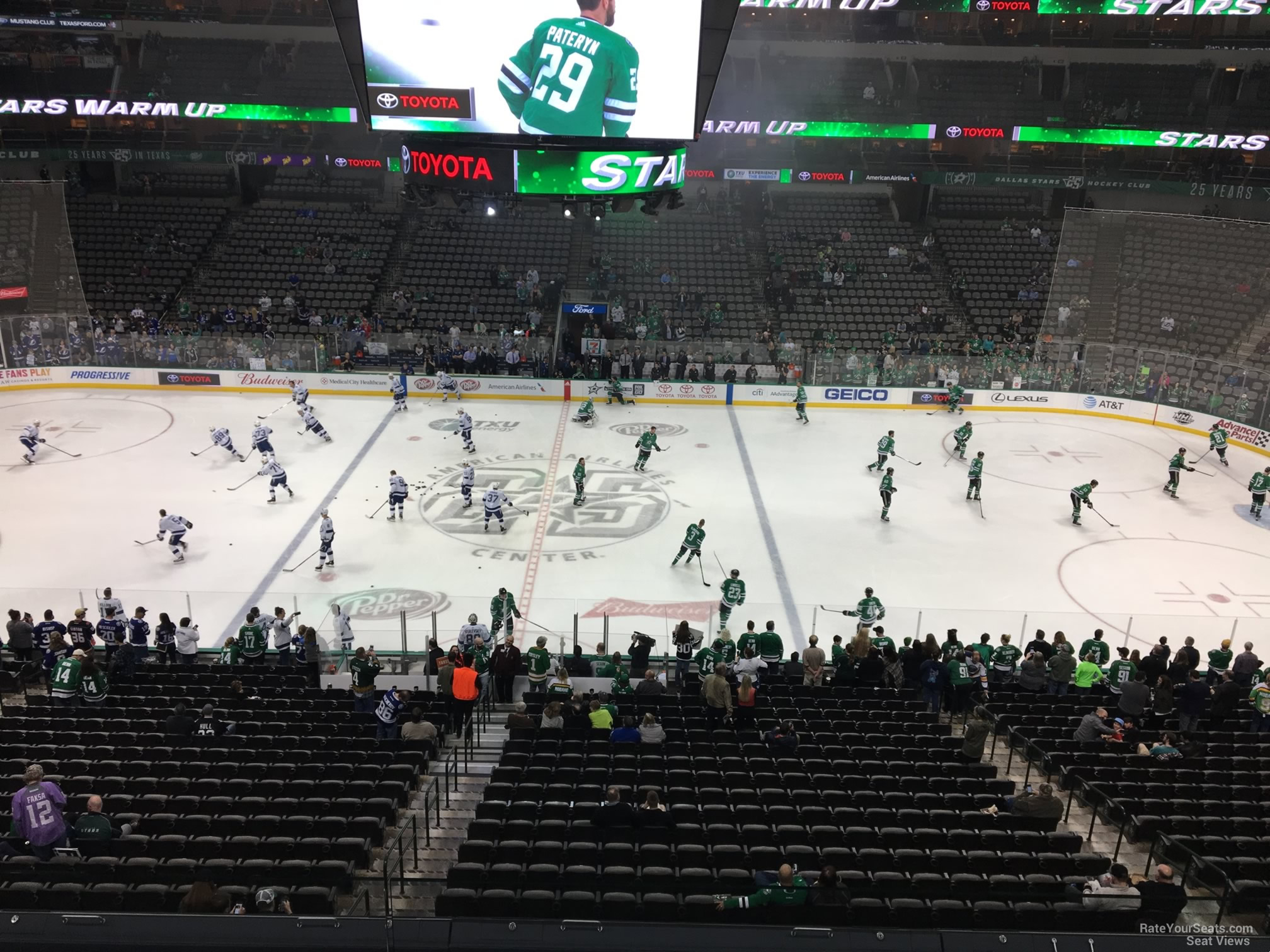 section 209, row c seat view  for hockey - american airlines center