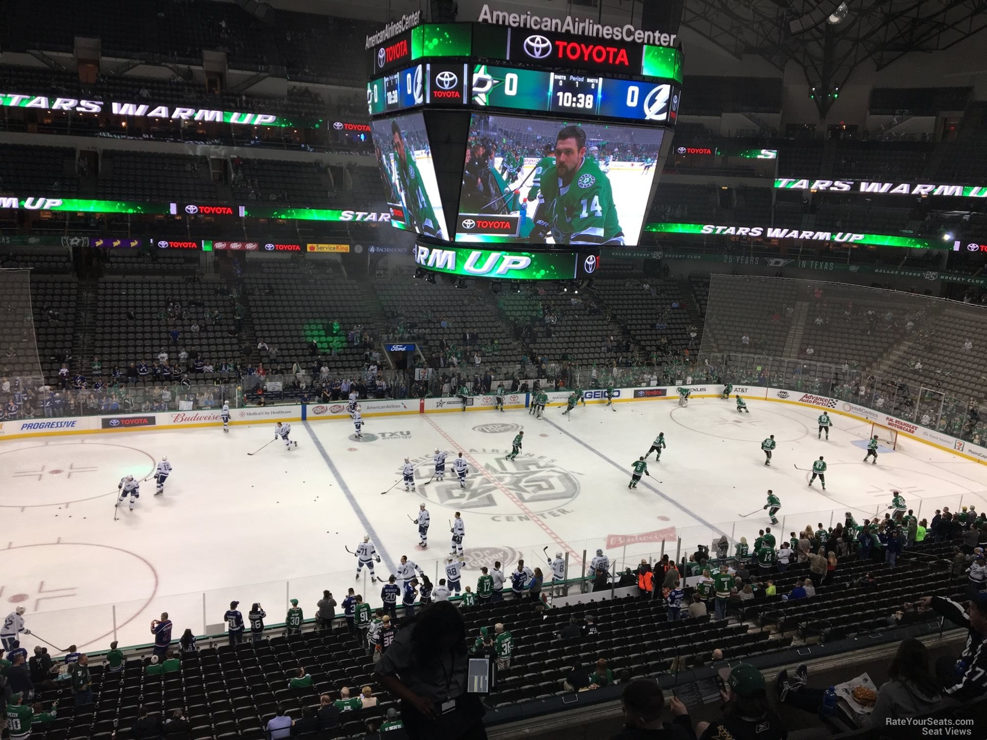 section 211, row d seat view  for hockey - american airlines center