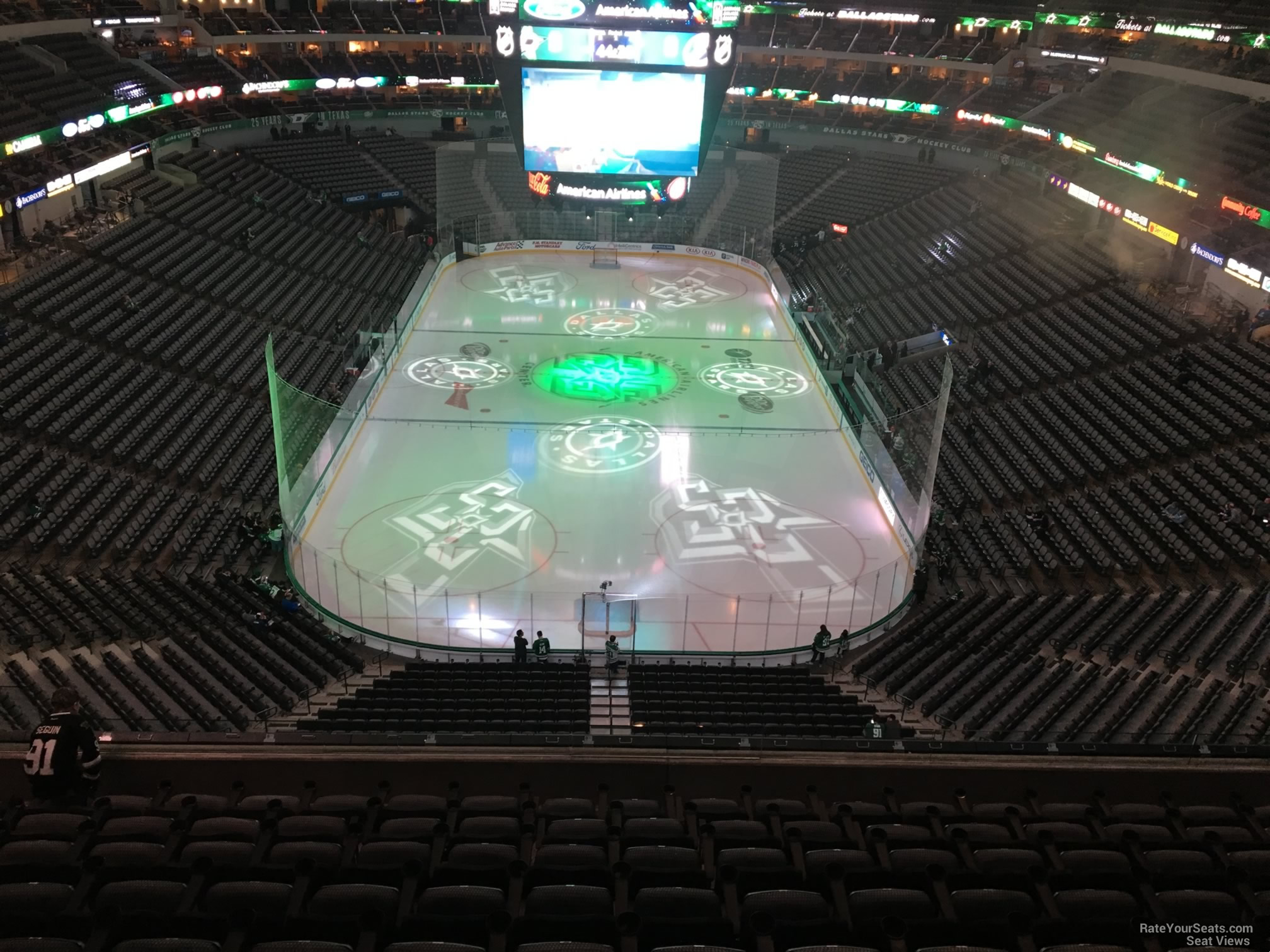 section 301, row ee seat view  for hockey - american airlines center