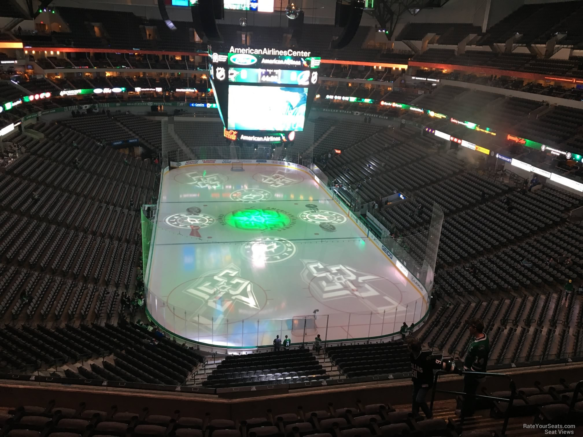 section 302, row ee seat view  for hockey - american airlines center