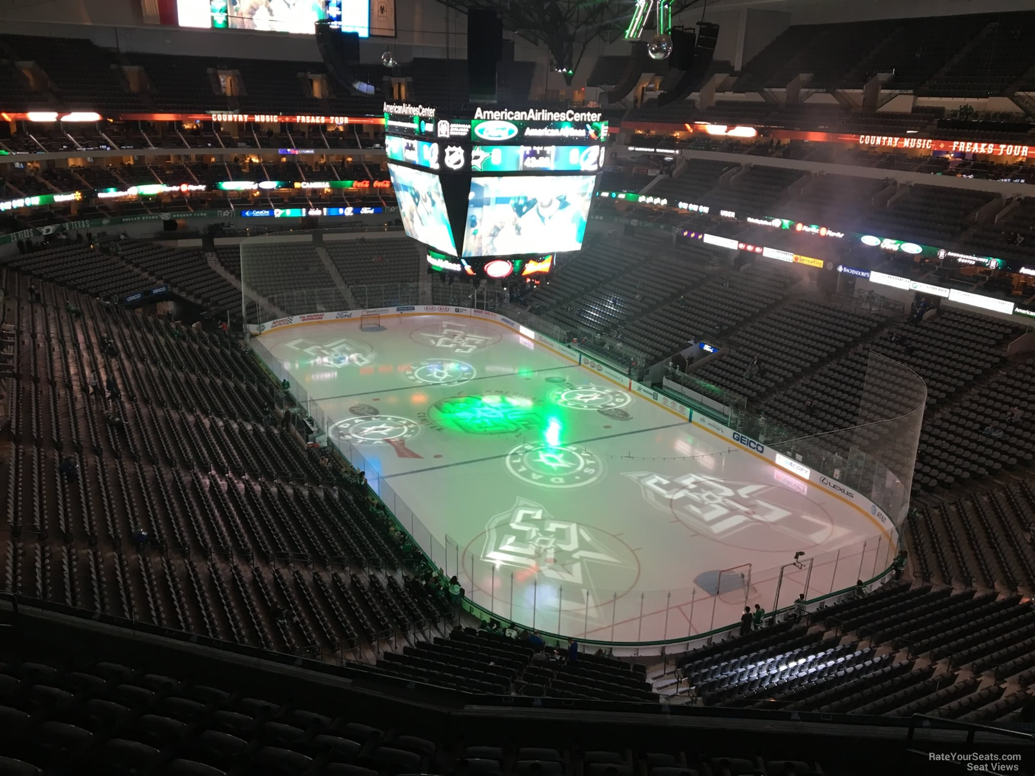 section 304, row ee seat view  for hockey - american airlines center