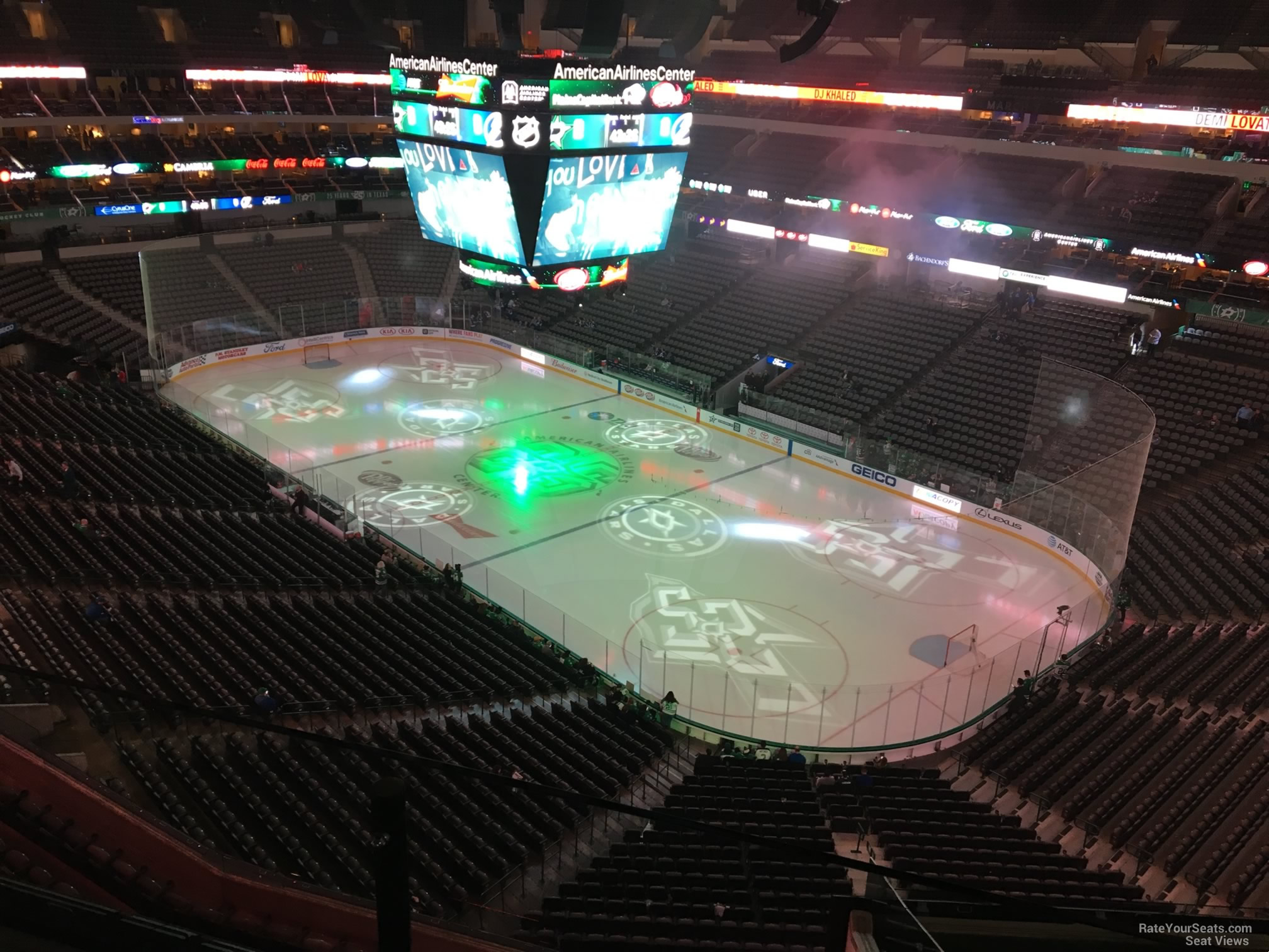 section 305, row ee seat view  for hockey - american airlines center