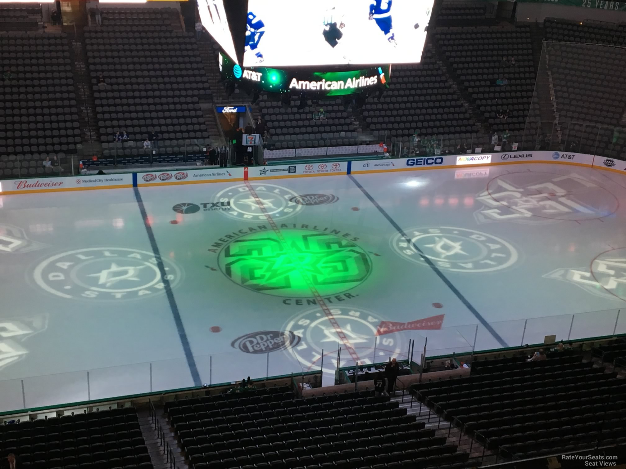 section 311, row d seat view  for hockey - american airlines center