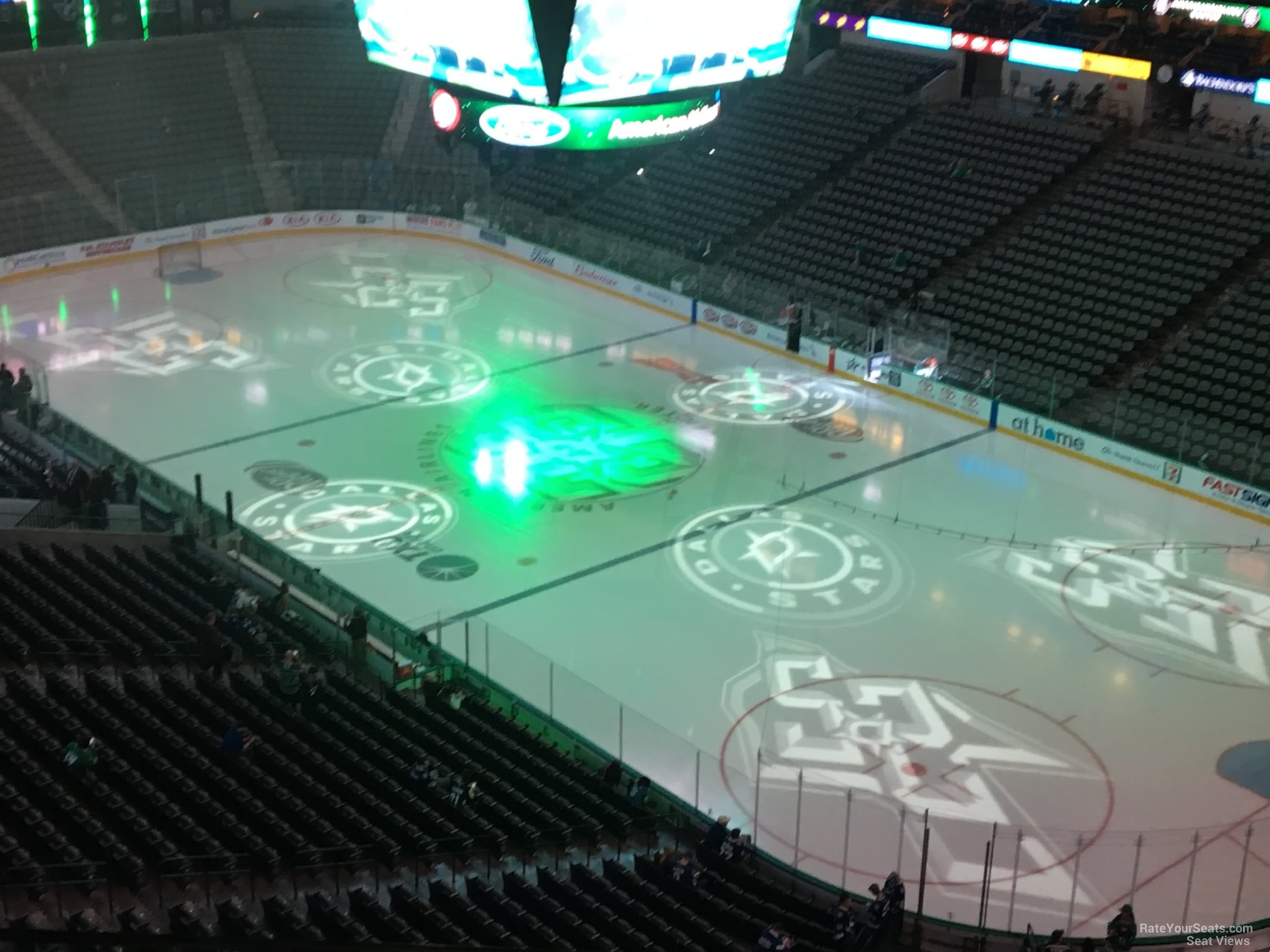 section 322, row e seat view  for hockey - american airlines center