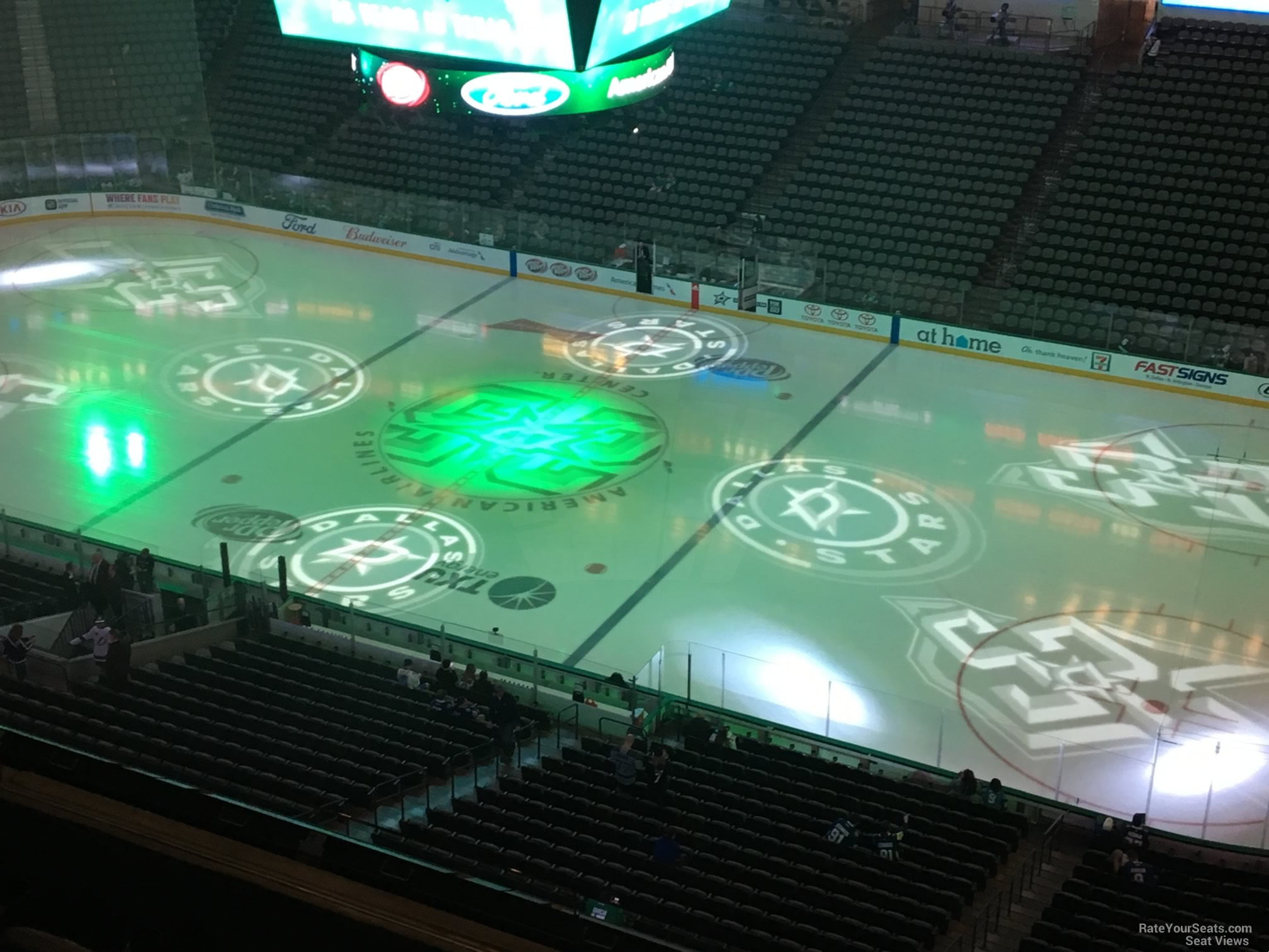 section 324, row e seat view  for hockey - american airlines center