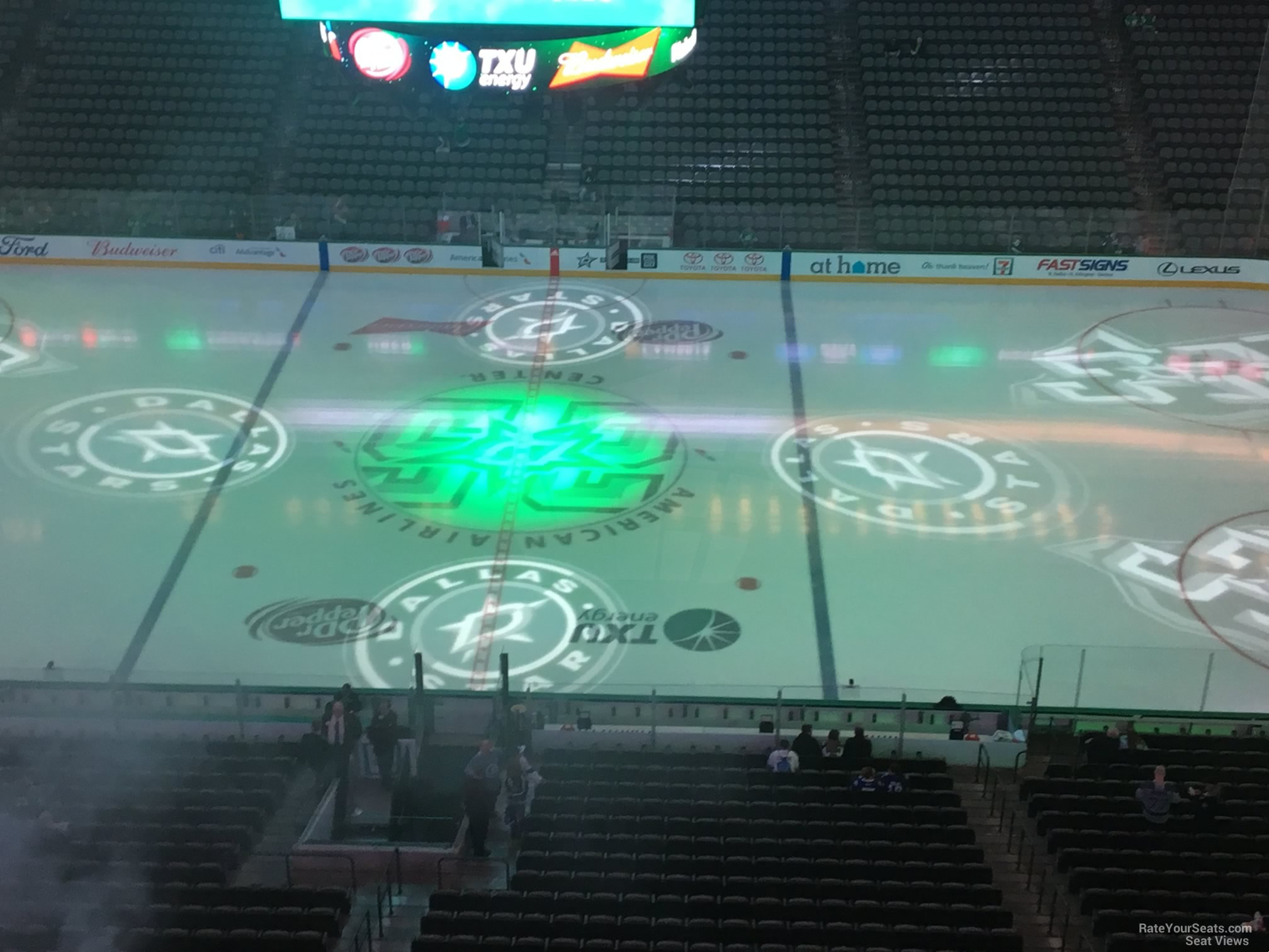 section 326, row d seat view  for hockey - american airlines center