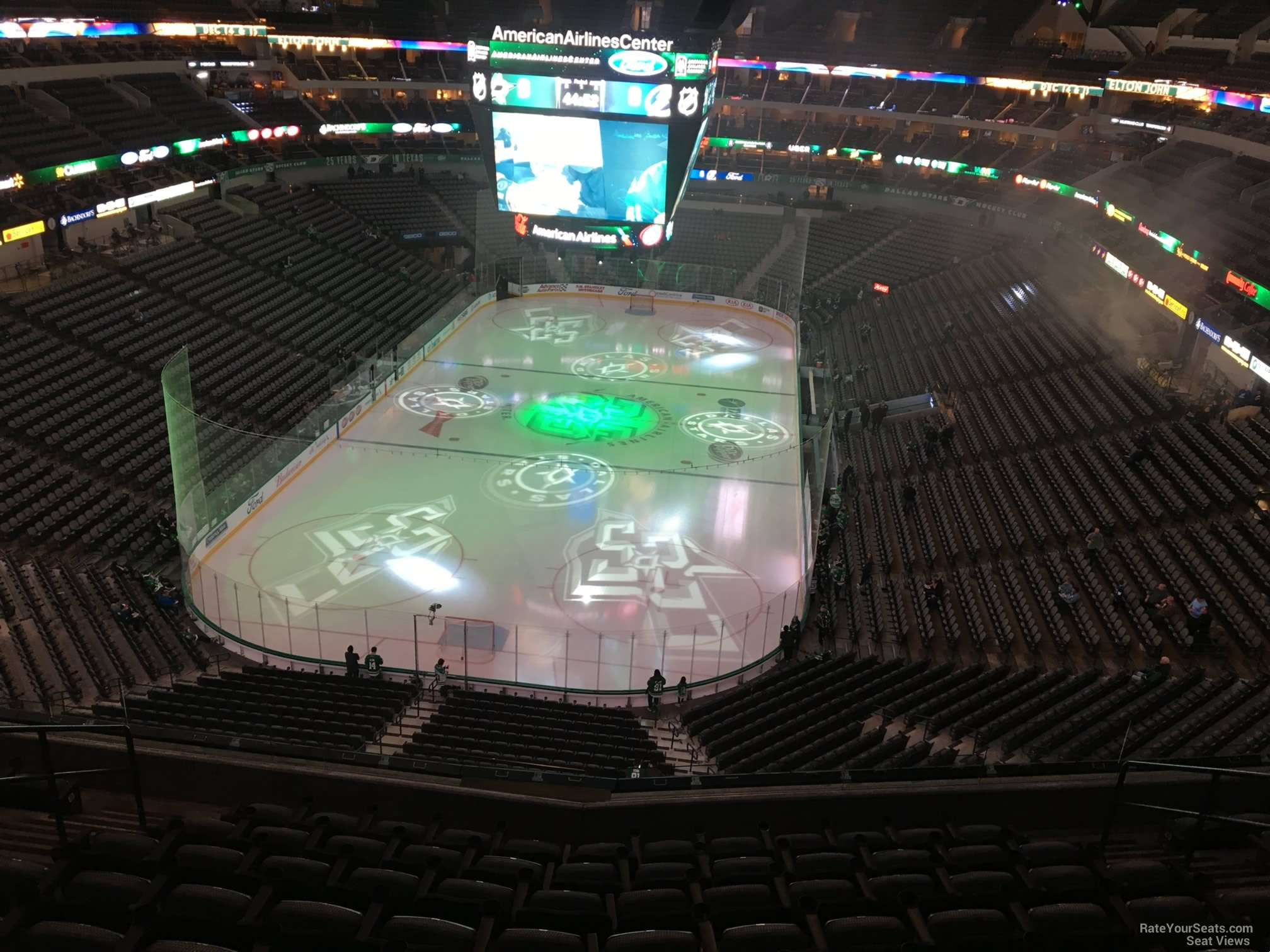section 334, row ee seat view  for hockey - american airlines center