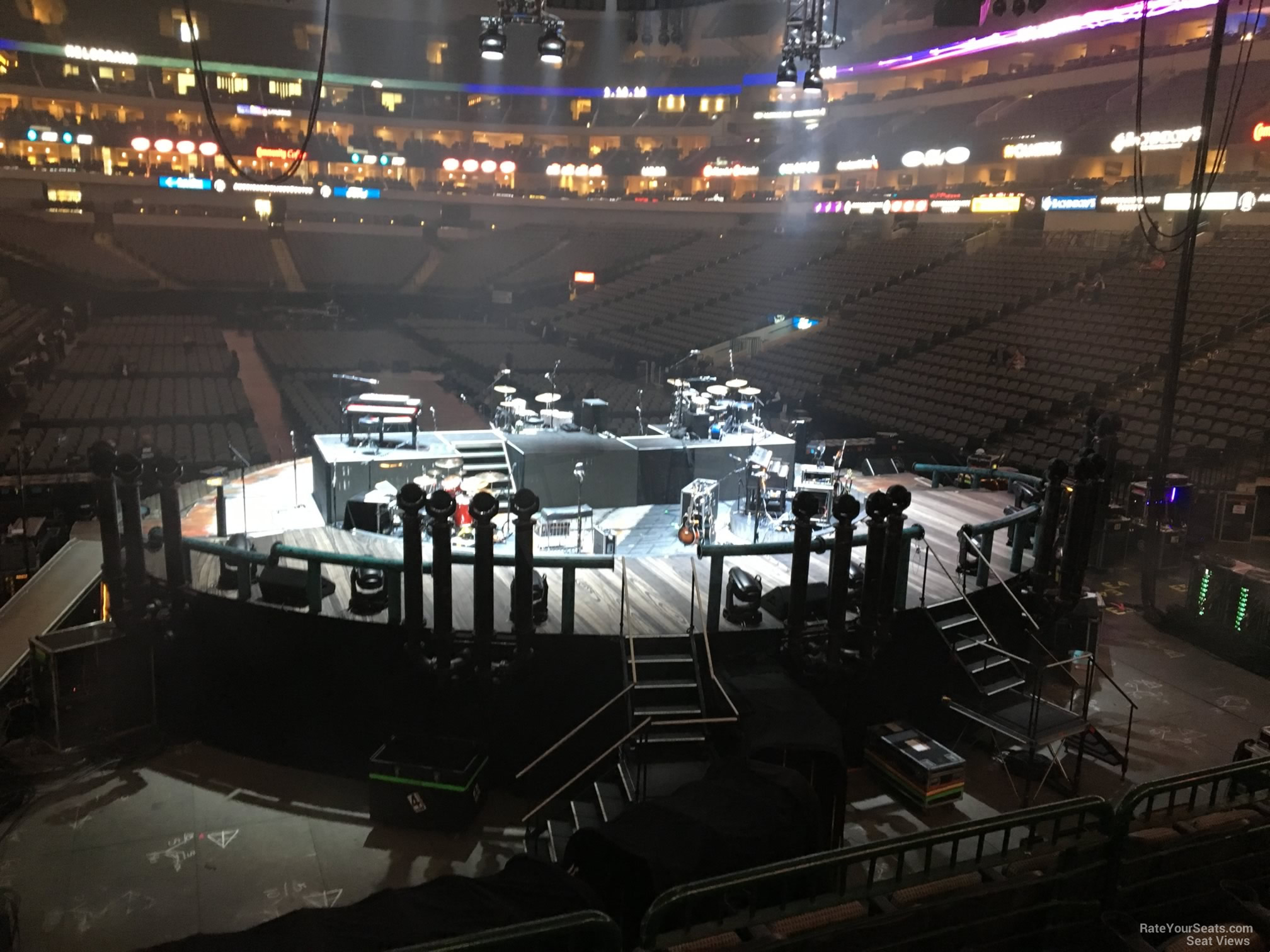 section 101, row t seat view  for concert - american airlines center
