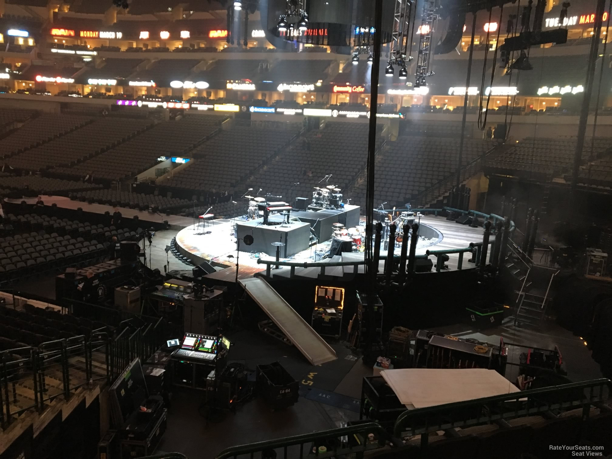 section 103, row t seat view  for concert - american airlines center