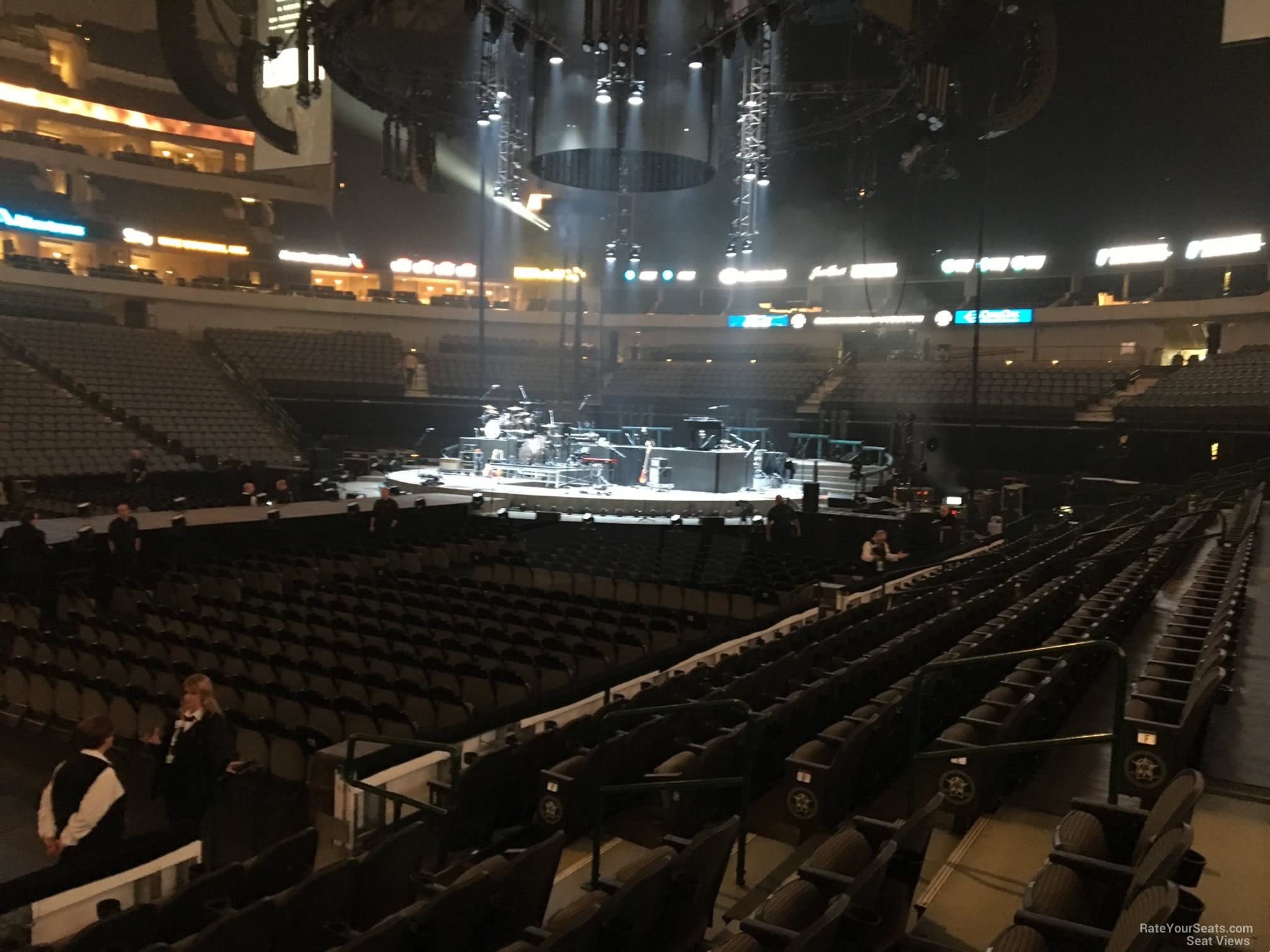section 107, row g seat view  for concert - american airlines center