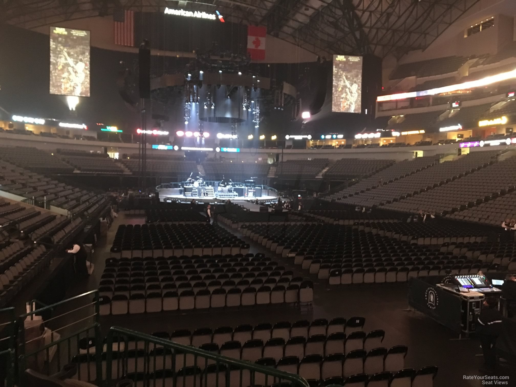 section 114, row d seat view  for concert - american airlines center