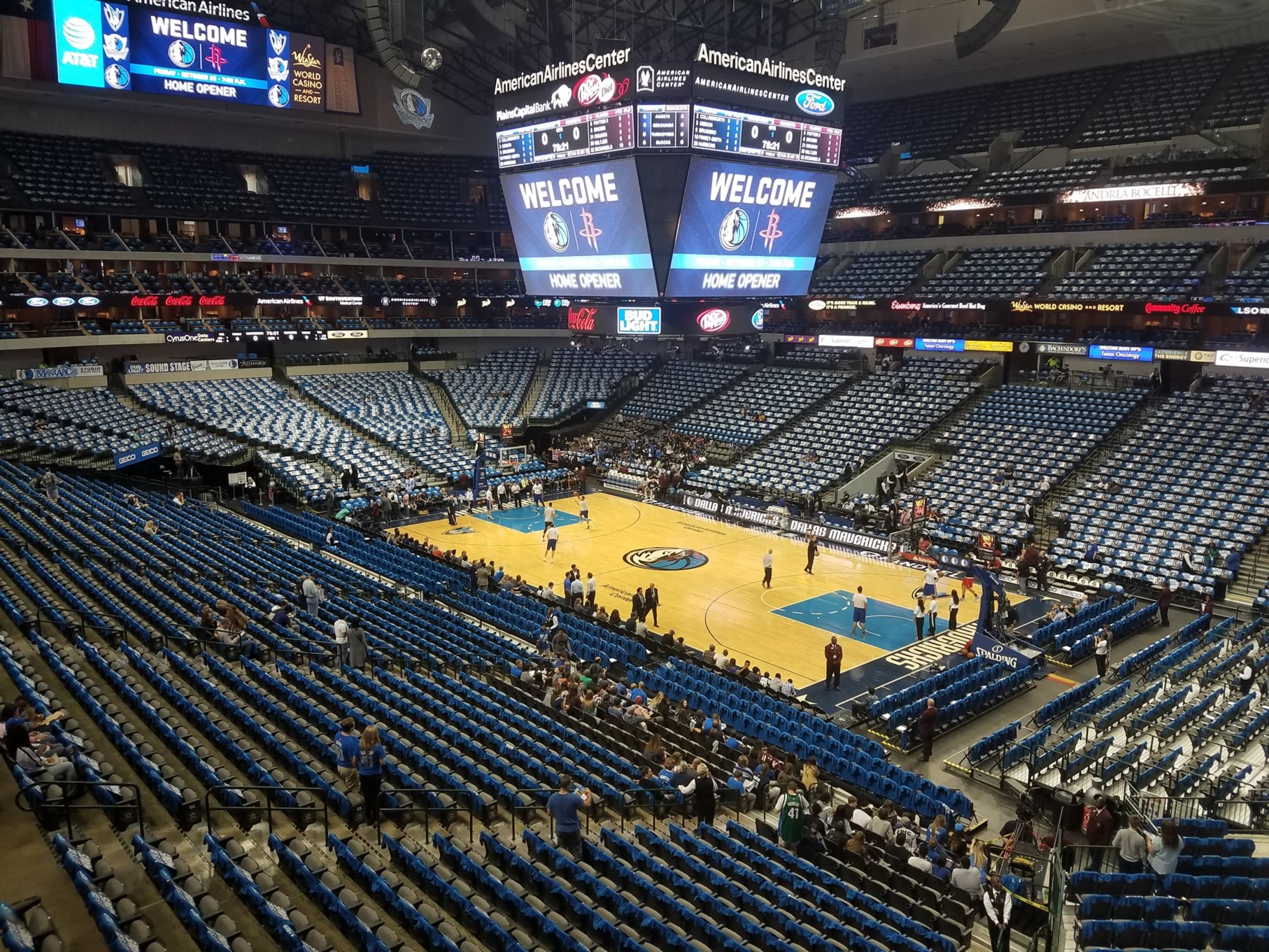 section 206, row a seat view  for basketball - american airlines center