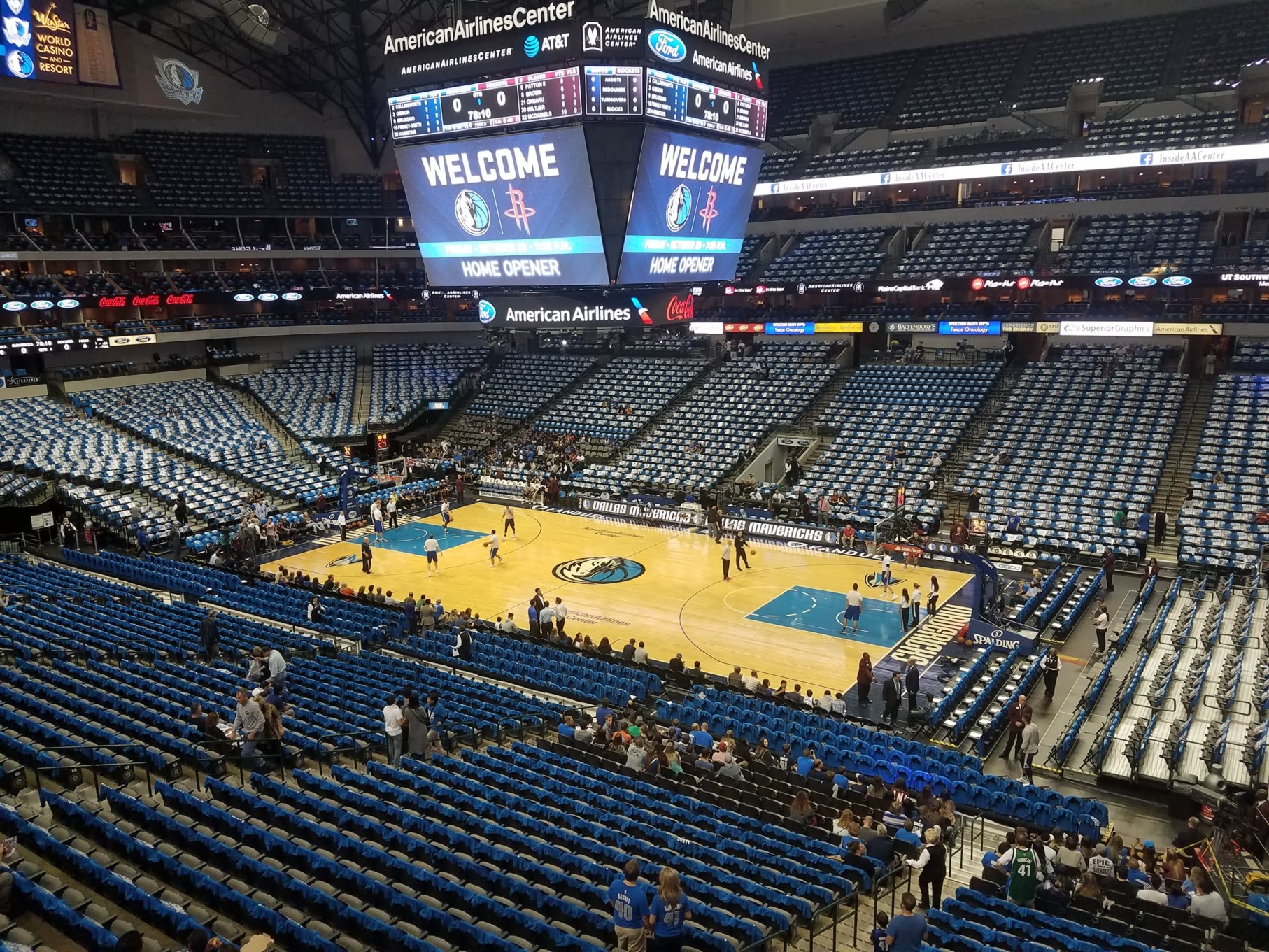 section 207, row a seat view  for basketball - american airlines center