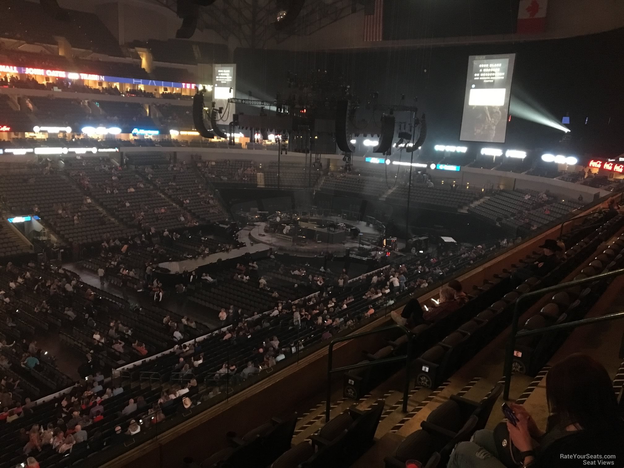section 212, row e seat view  for concert - american airlines center