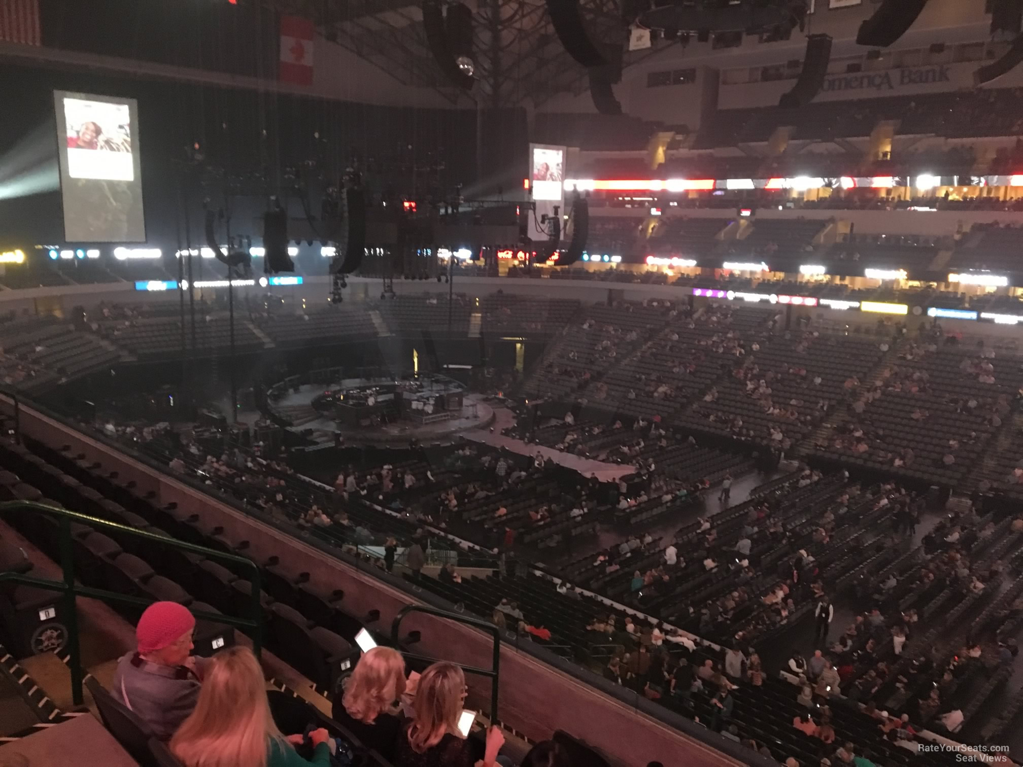 section 215, row e seat view  for concert - american airlines center
