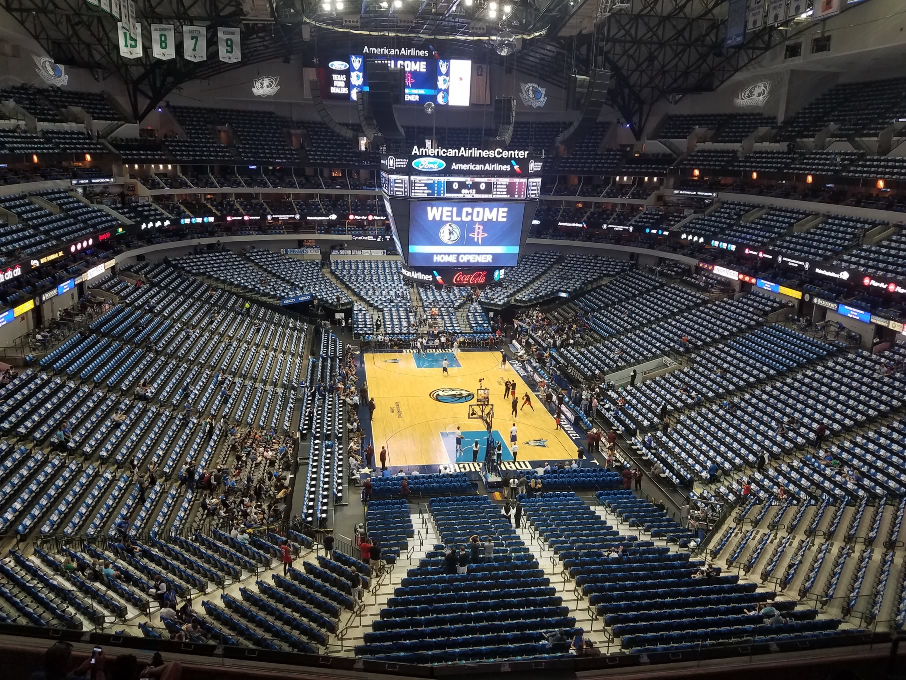 section 302, row a seat view  for basketball - american airlines center