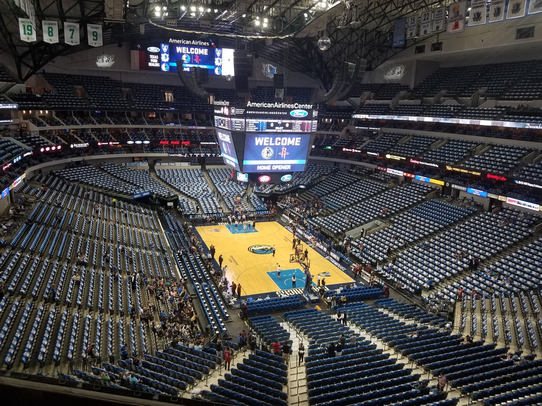 section 303, row a seat view  for basketball - american airlines center
