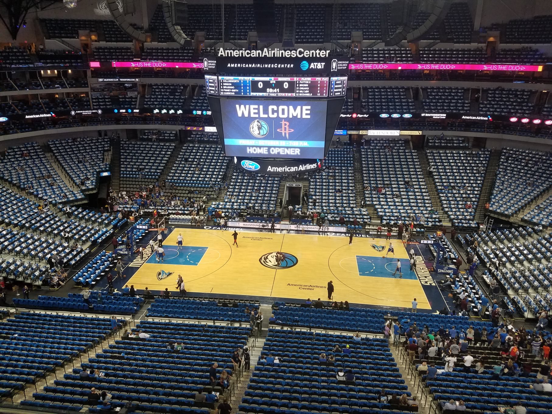 section 309, row a seat view  for basketball - american airlines center