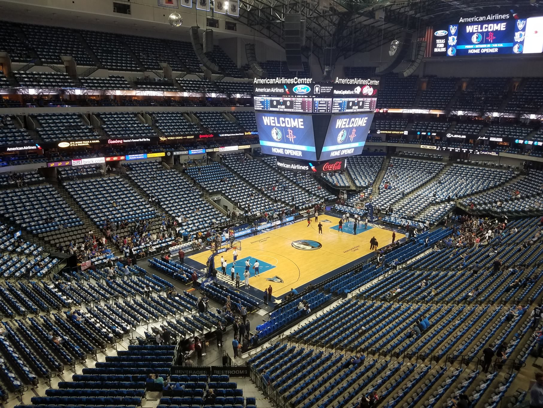 section 314, row a seat view  for basketball - american airlines center