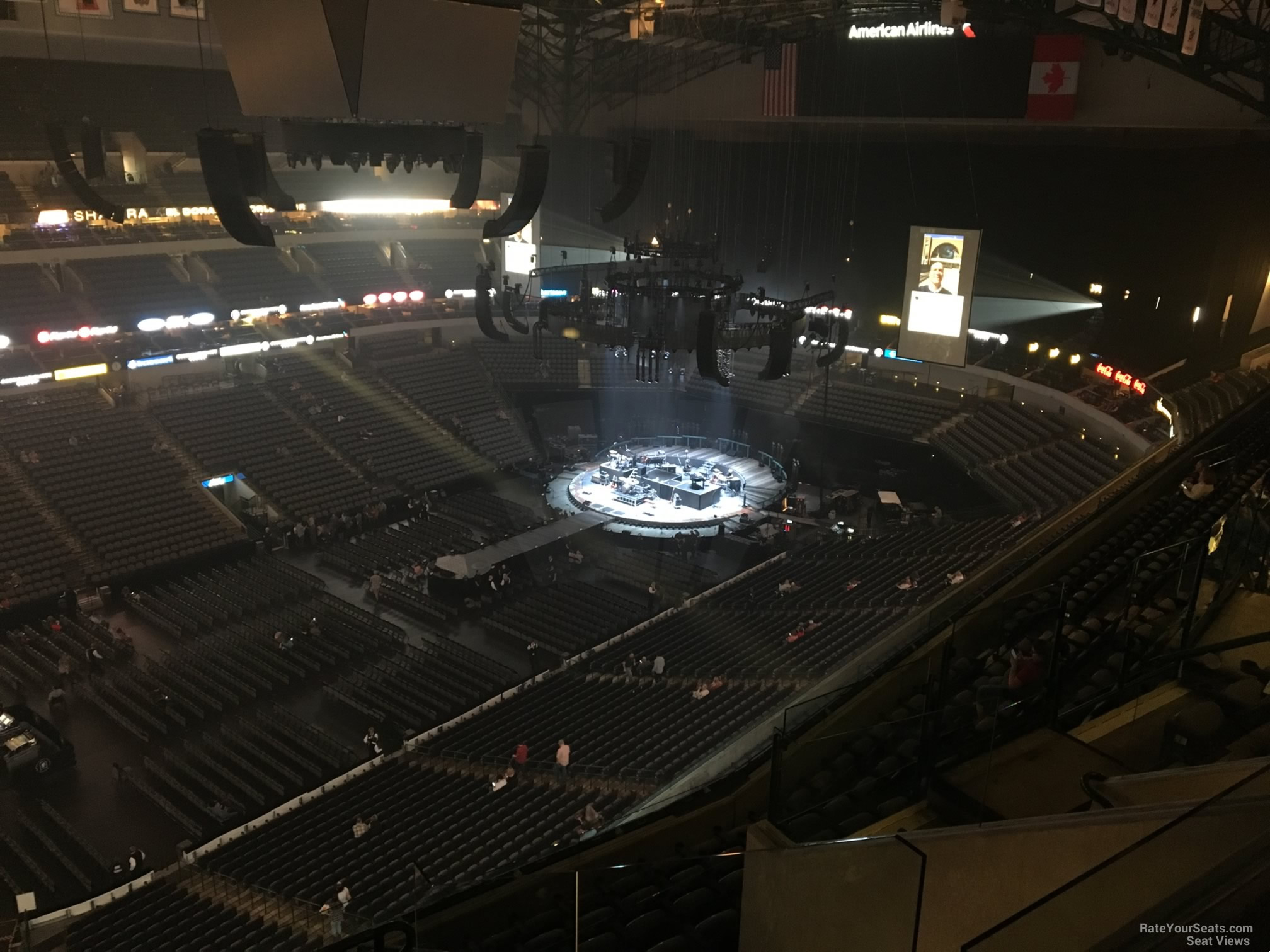 section 314, row k seat view  for concert - american airlines center